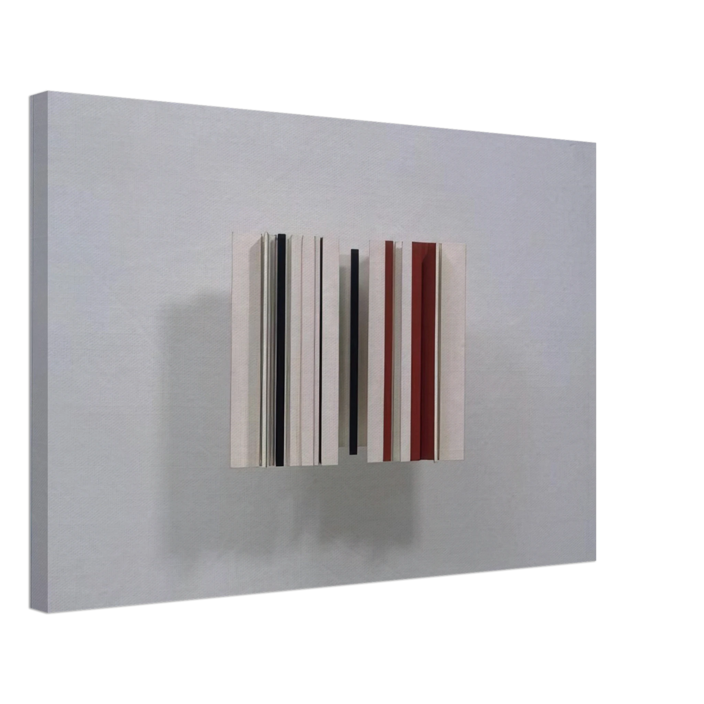 Victor Pasmore - Relief Construction in White, Black and Maroon - 1963 Canvas - 70x100 cm / 28x40 inches-canvas