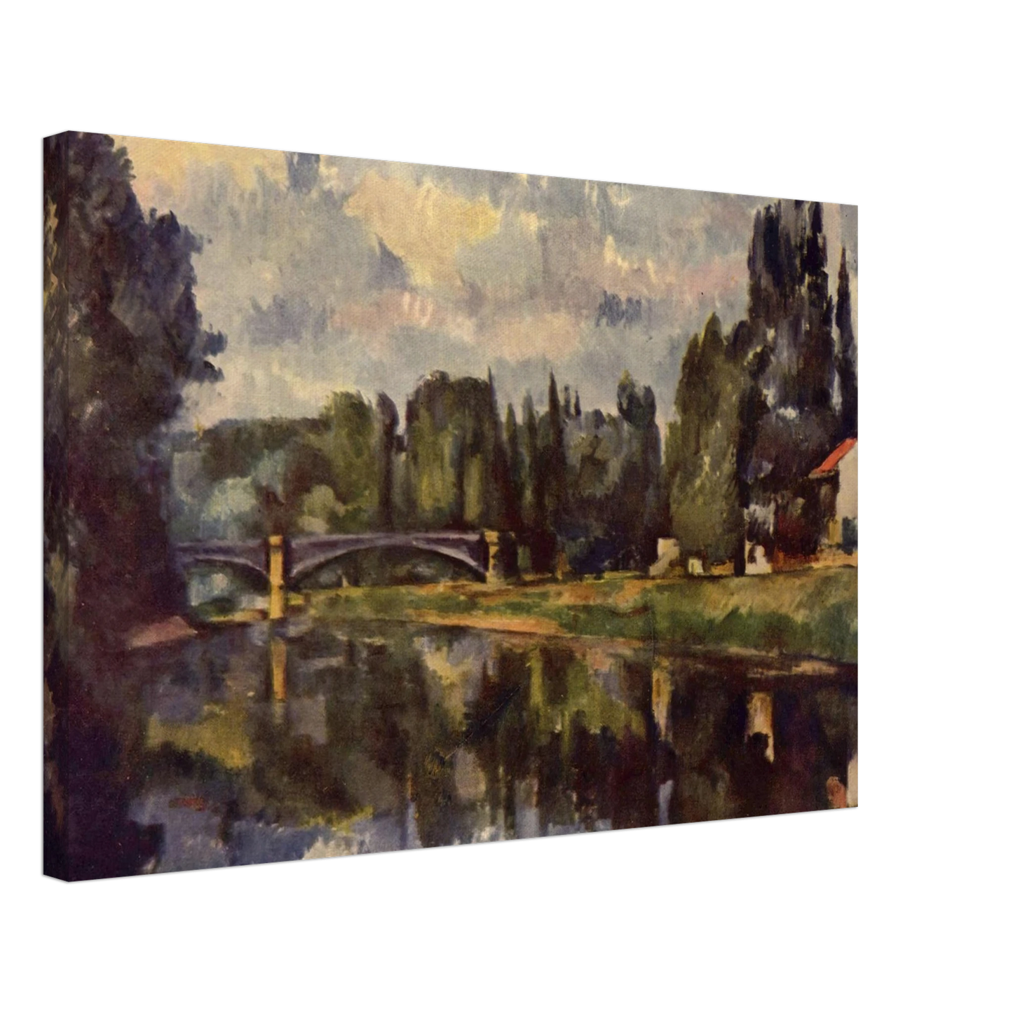 Paul Cezanne - Bridge over the Marne Canvas - 70x100 cm / 28x40 inches-canvas