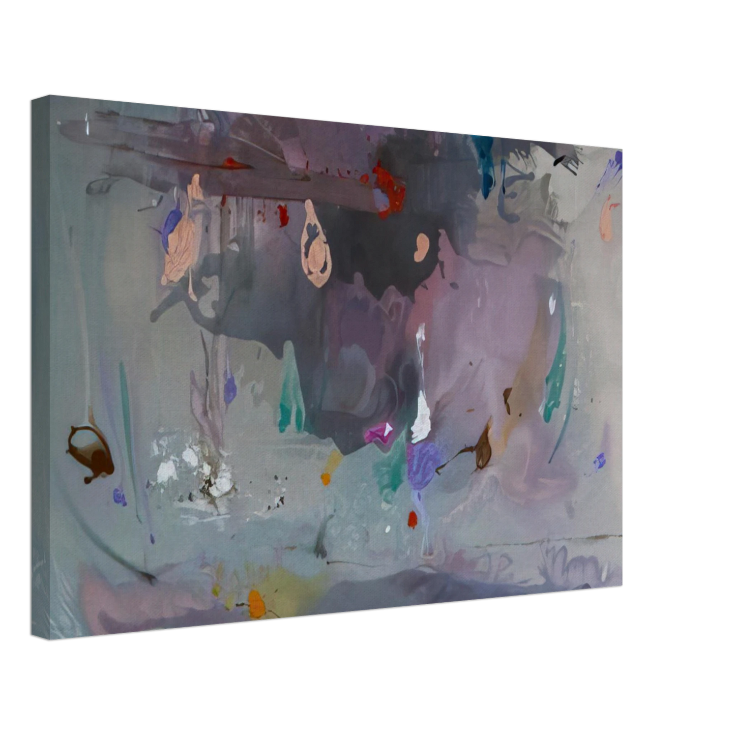 Helen Frankenthaler - Grey Fireworks - 2000 Canvas - 40x60 cm / 16x24 inches-canvas