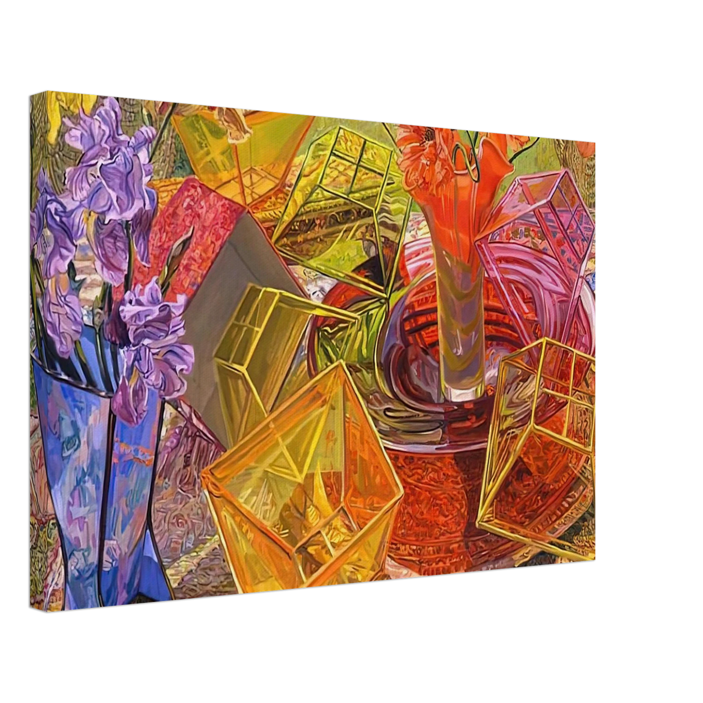 Janet Fish - PLASTIC BOXES 2007 Canvas - 40x60 cm / 16x24 inches-canvas