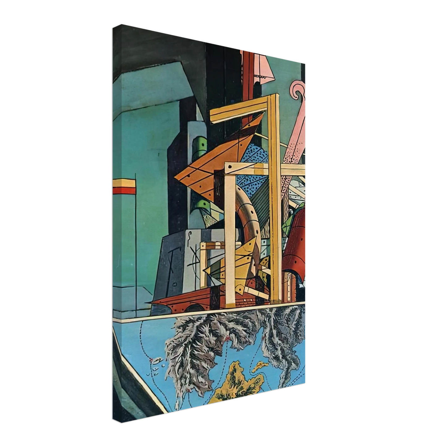 Giorgio de Chirico - THE MELANCHOLY OF DEPARTURE 1916 1 Canvas - 70x100 cm / 28x40 inches-canvas