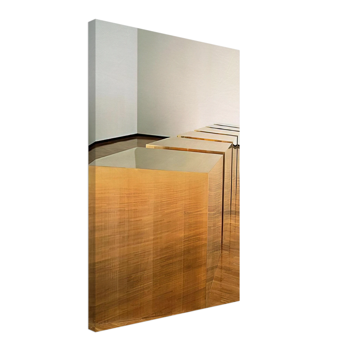 Donald Judd - Untitled Six Boxes - 1974 Canvas - 40x60 cm / 16x24 inches-canvas