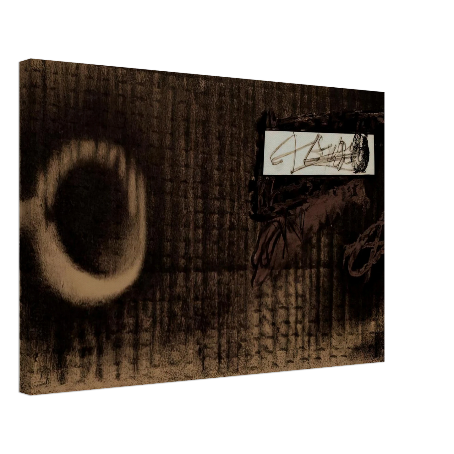 Antoni Tapies - ETIQUETTE 1979 Canvas - 70x100 cm / 28x40 inches-canvas