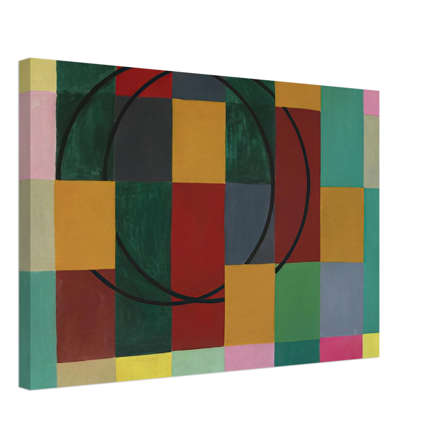 Johannes Itten - Die Fremden Kreise - 1963 Canvas - 40x60 cm / 16x24 inches-canvas