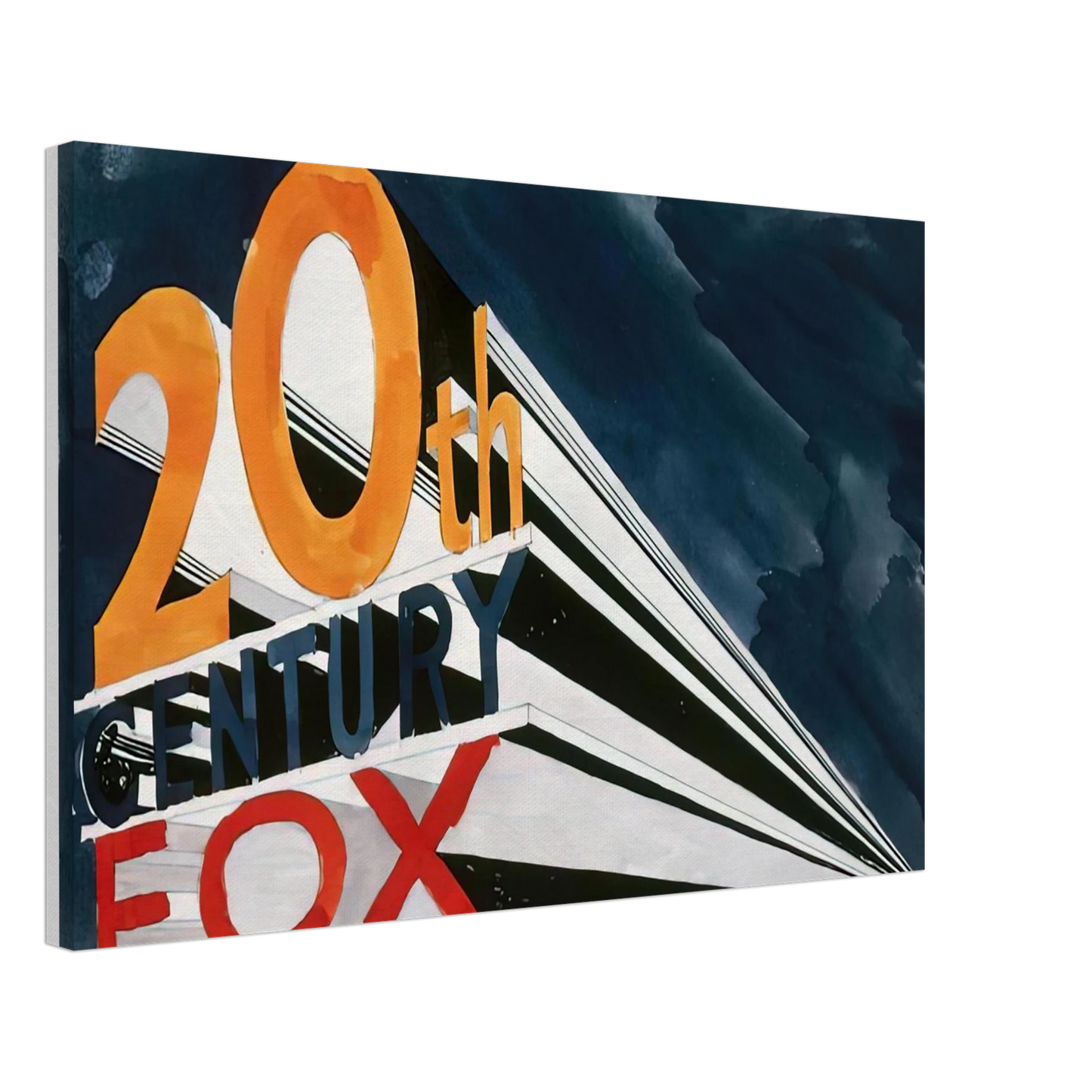 Edward Ruscha - 20TH CENTURY FOX 1962 Canvas - 40x60 cm / 16x24 inches-canvas