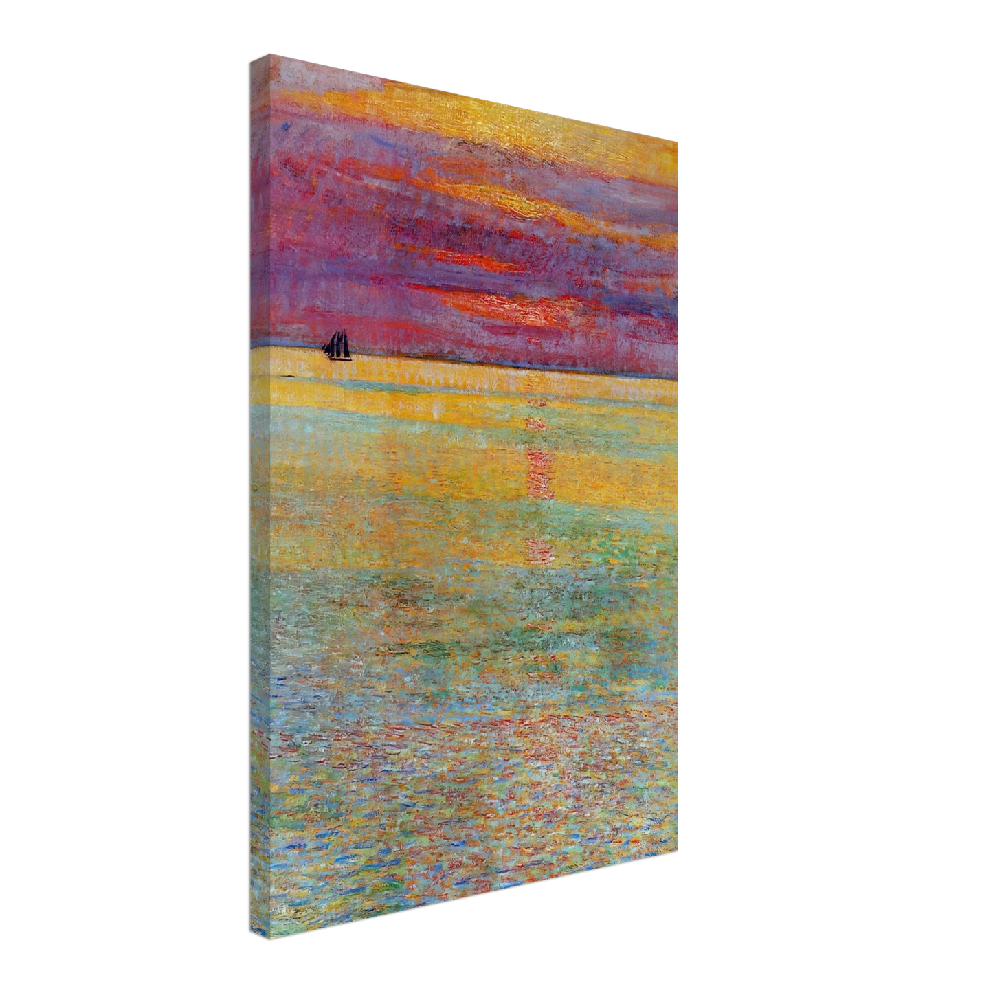 Childe Hassam - Sunset at Sea Canvas - 40x60 cm / 16x24 inches-canvas