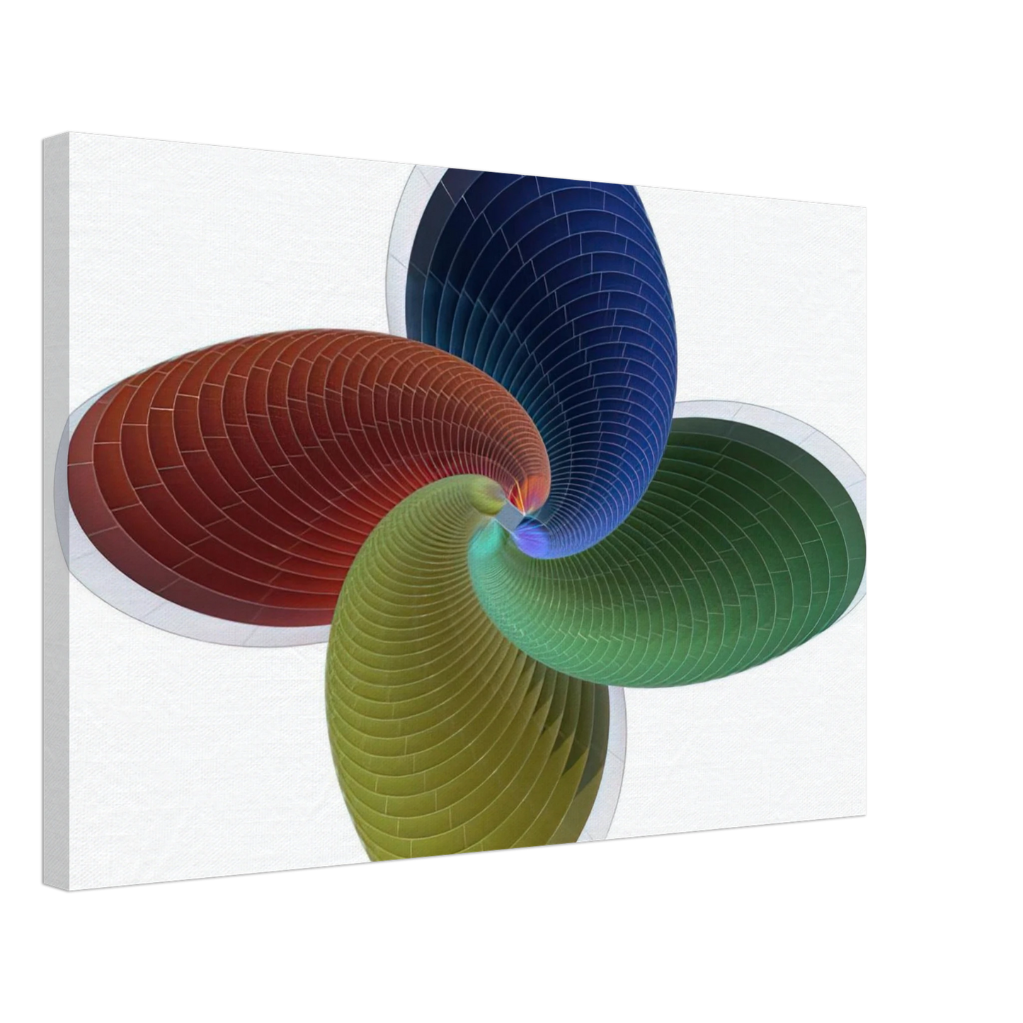 Johannes Itten - Tower of Fire, parametric model - Abstract Art Canvas - 40x60 cm / 16x24 inches-canvas