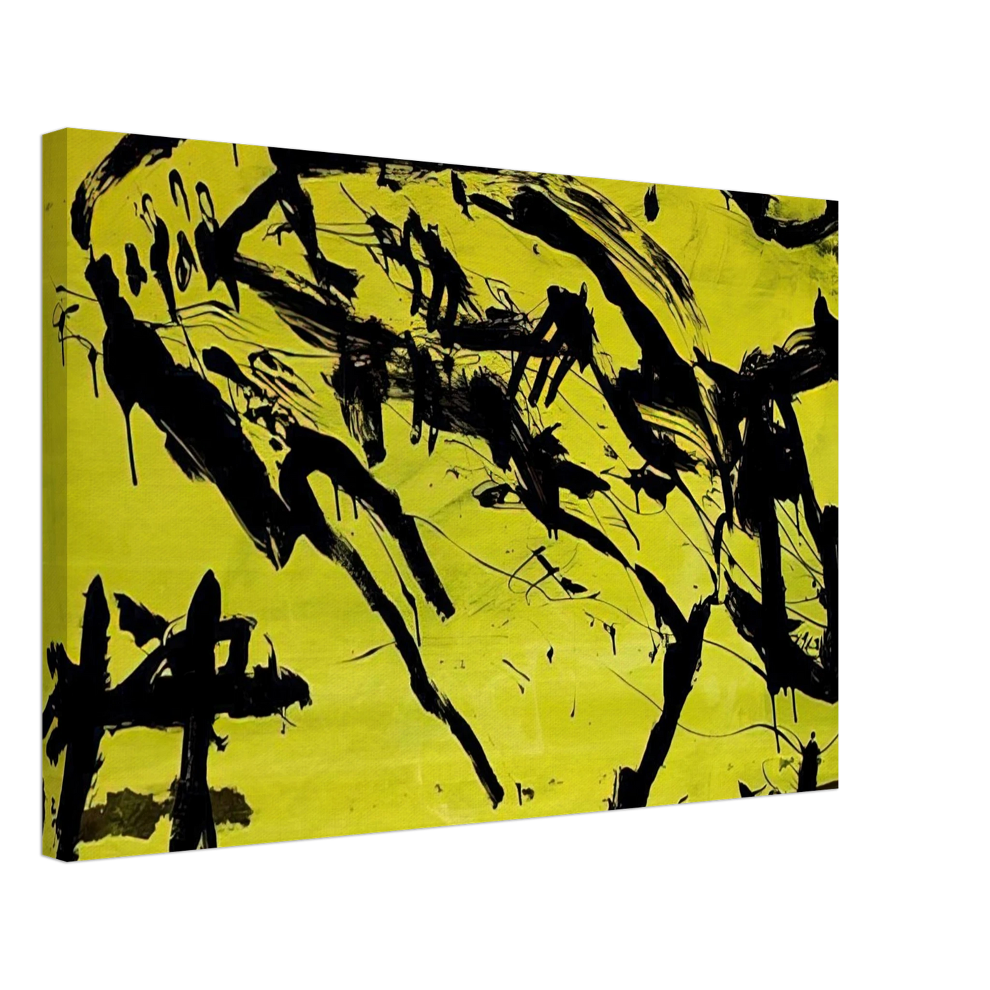 Emil Schumacher - Hirschkuh - Tachisme Canvas - 70x100 cm / 28x40 inches-canvas