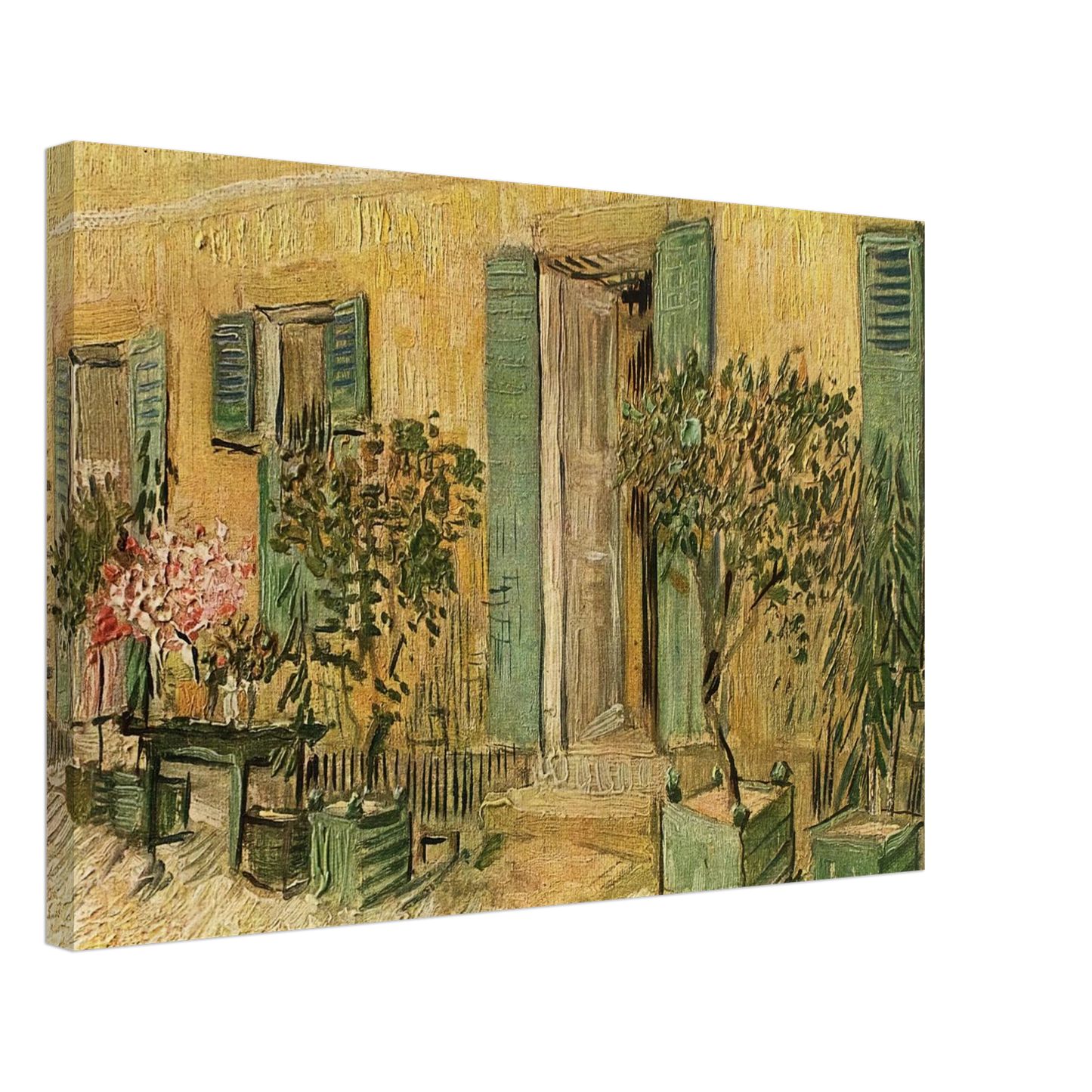 Vincent van Gogh - Exterior of a Restaurant at Asnieres Canvas - 70x100 cm / 28x40 inches-canvas