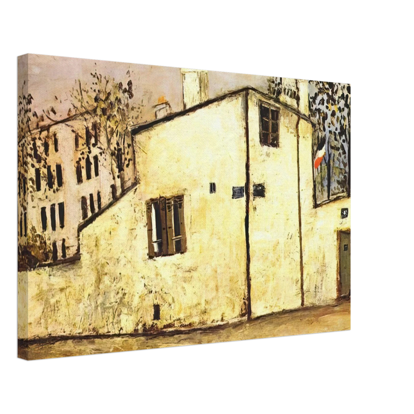 Maurice Utrillo - HECTOR BERLIOZ S HOUSE Canvas - 40x60 cm / 16x24 inches-canvas