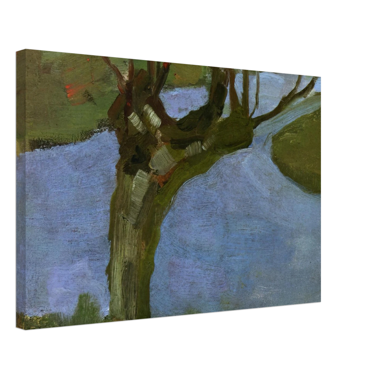 Piet Mondrian - Irrigation Ditch with Mature Willow Canvas - 40x60 cm / 16x24 inches-canvas