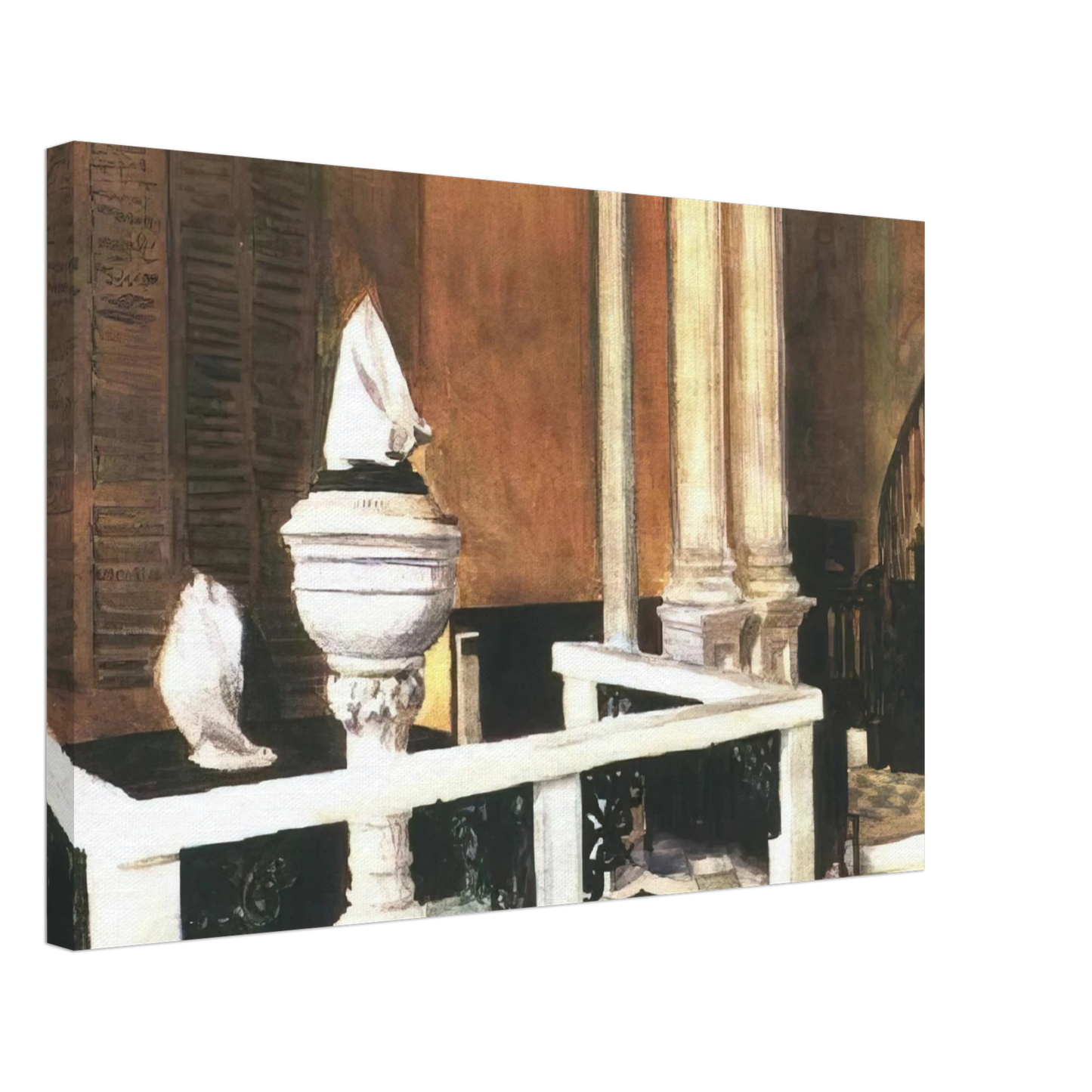 Edward Hopper - Baptistry of St. John s Canvas - 70x100 cm / 28x40 inches-canvas