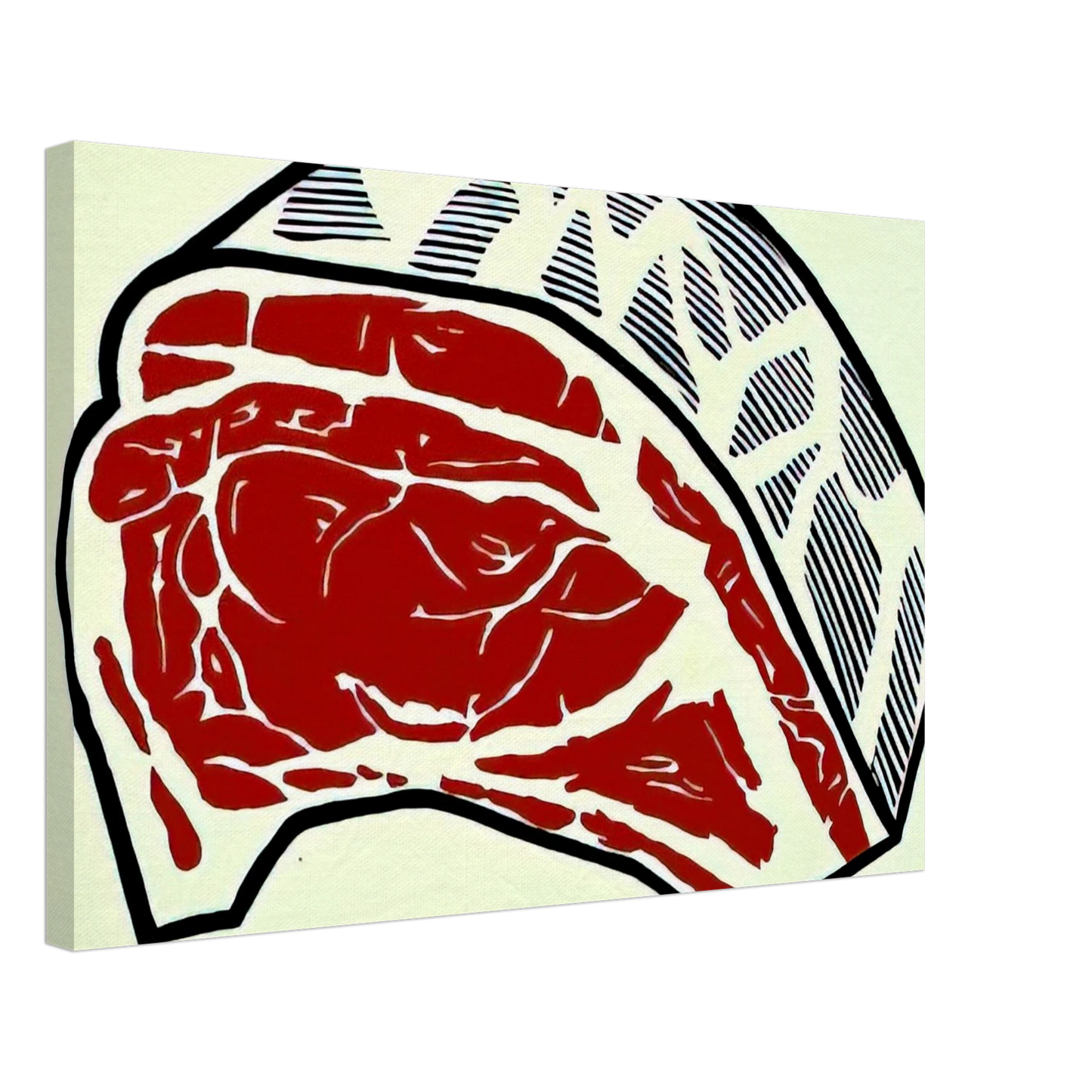 Roy Lichtenstein - STANDING RIB 1962 Canvas - 40x60 cm / 16x24 inches-canvas