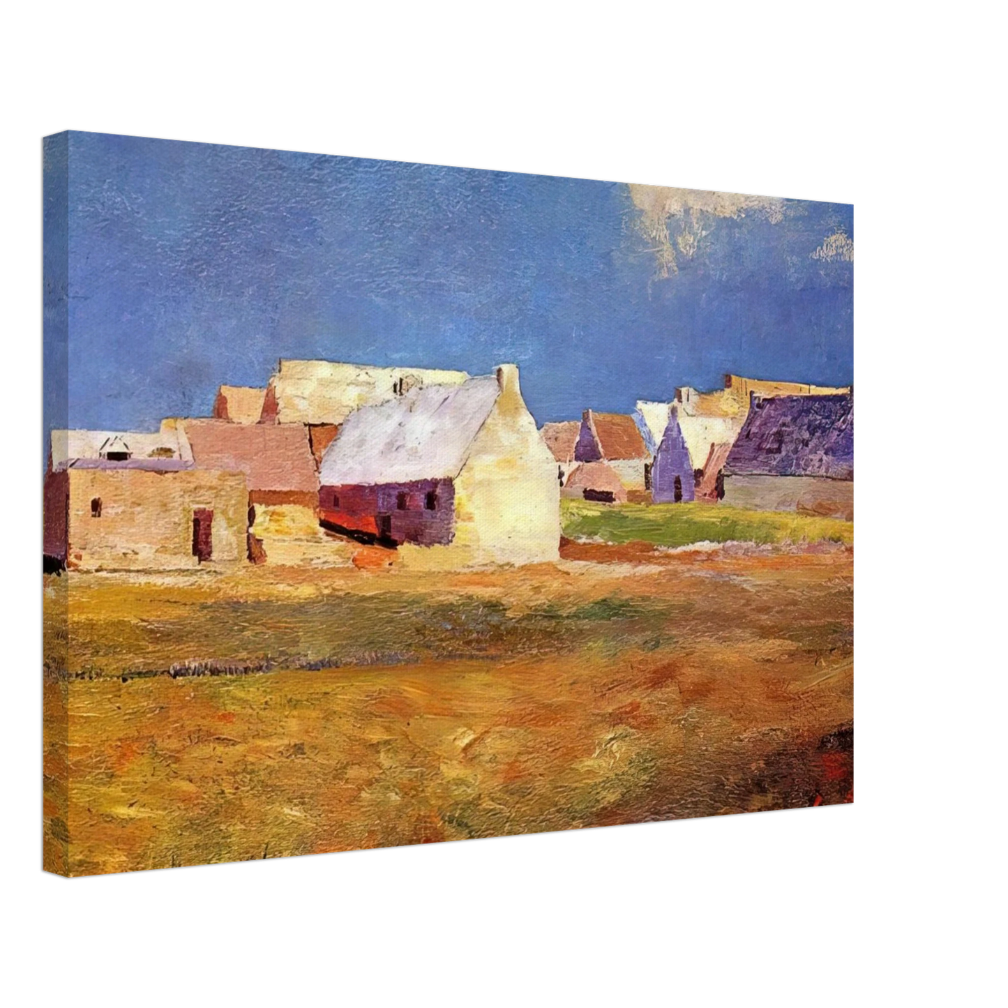 Odilon Redon - BRETON VILLAGE Canvas - 40x60 cm / 16x24 inches-canvas