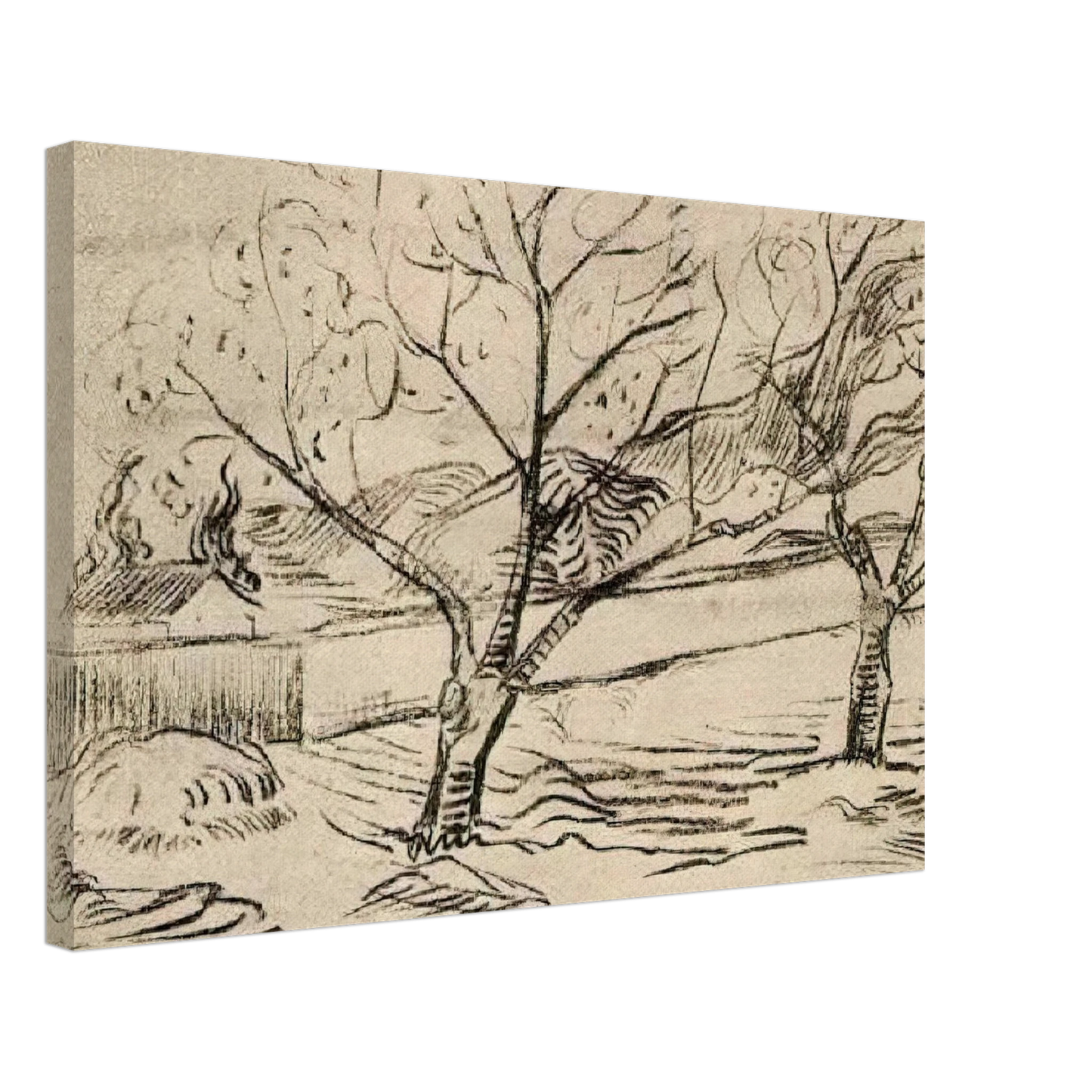 Vincent van Gogh - Two Trees Canvas - 70x100 cm / 28x40 inches-canvas