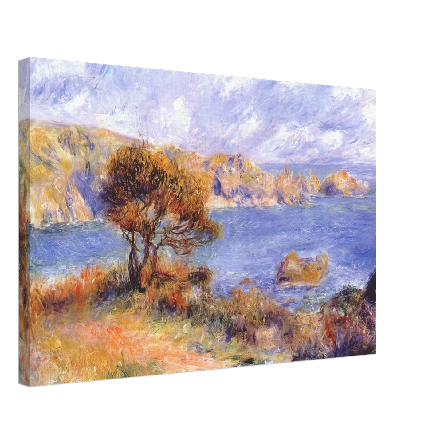 Pierre-Auguste Renoir - View at guernsey Canvas - 70x100 cm / 28x40 inches-canvas