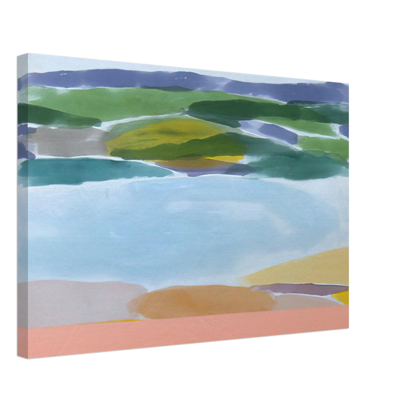 Ronnie Landfield - Survival's Shore - 1980 Canvas - 40x60 cm / 16x24 inches-canvas