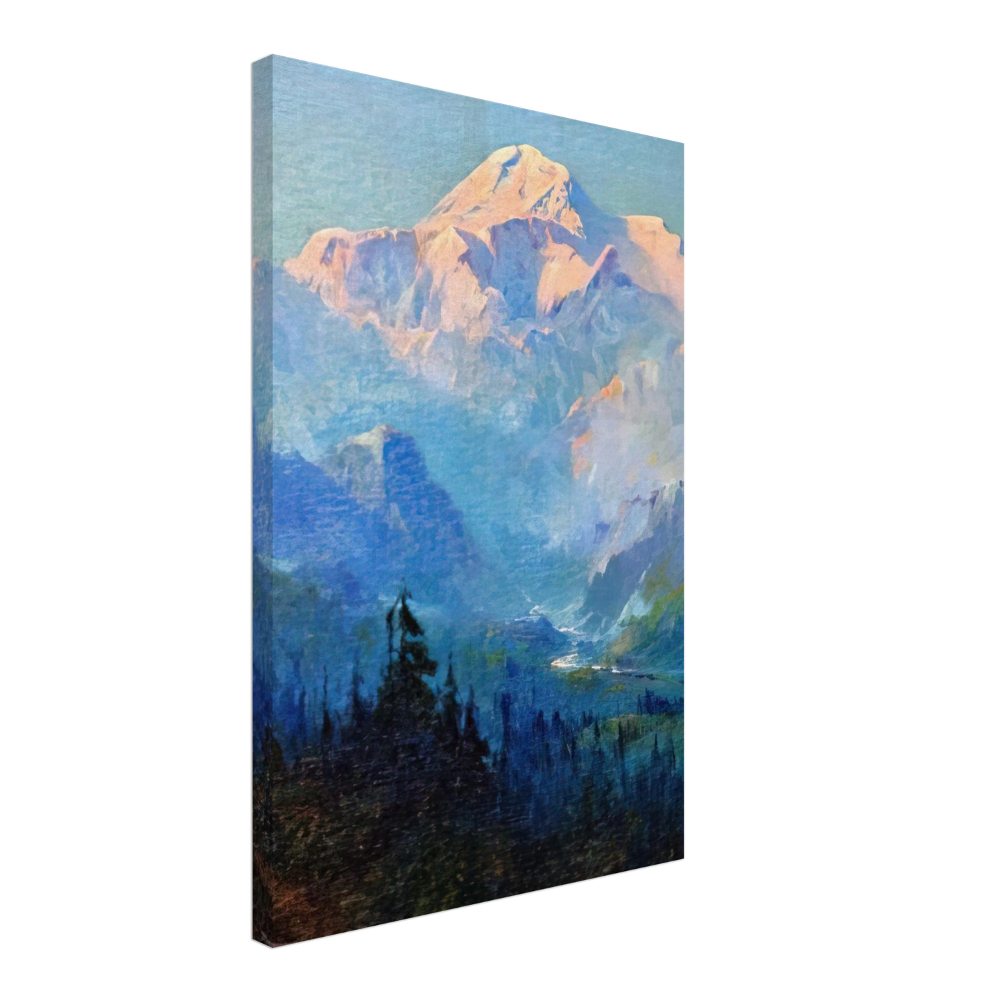 Sydney Laurence - Mount McKinley, Sunset - Romanticism Canvas - 70x100 cm / 28x40 inches-canvas