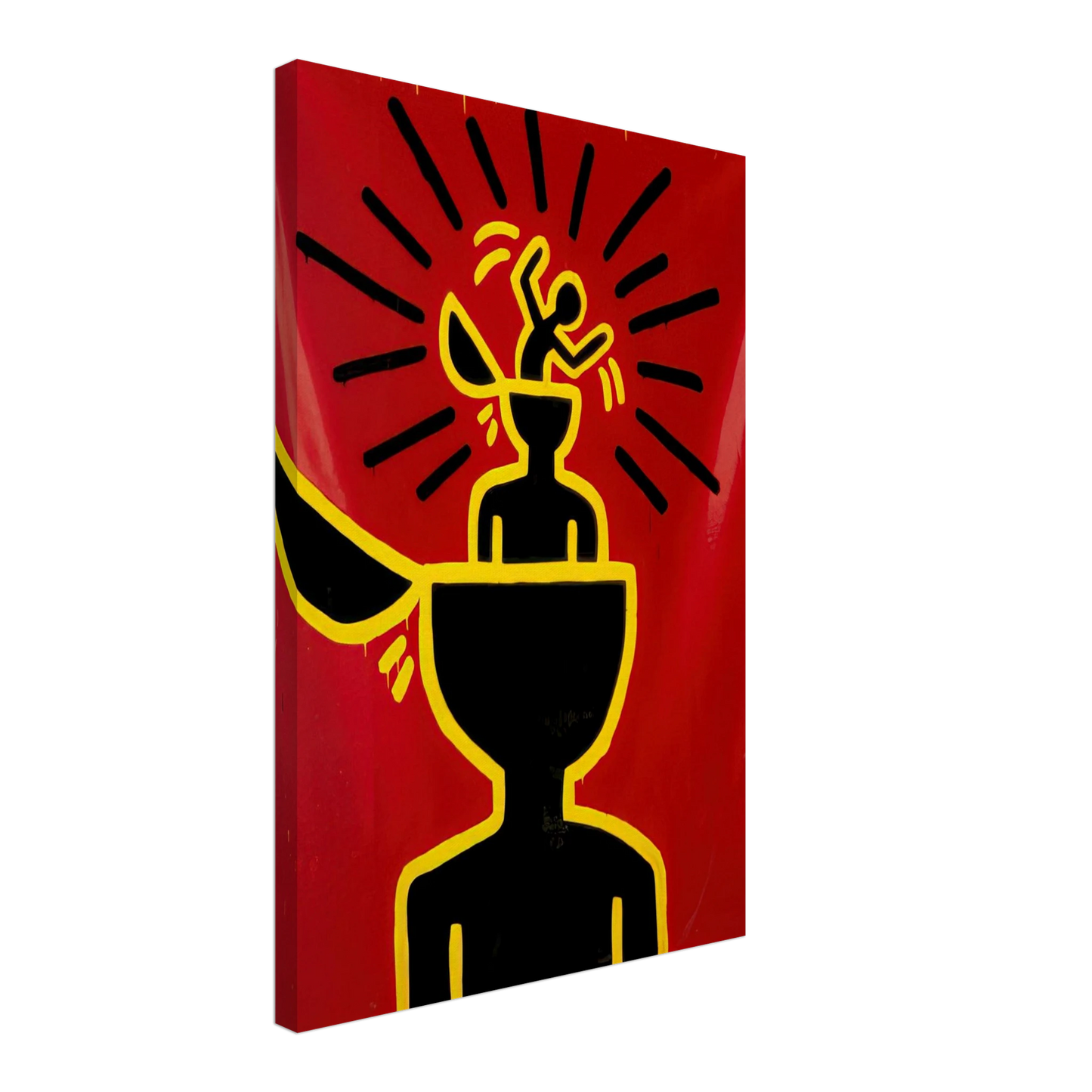 Keith Haring - UNTITLED 1982 Canvas - 40x60 cm / 16x24 inches-canvas