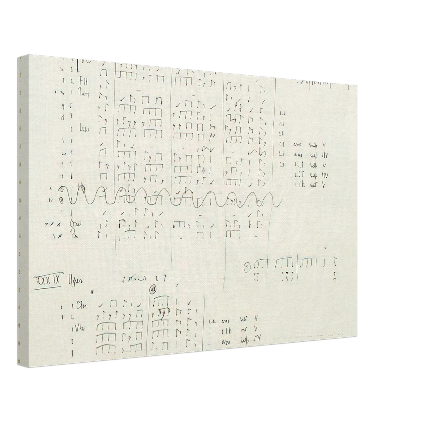 John Cage - Cheap Imitation - 1971 Canvas - 70x100 cm / 28x40 inches-canvas