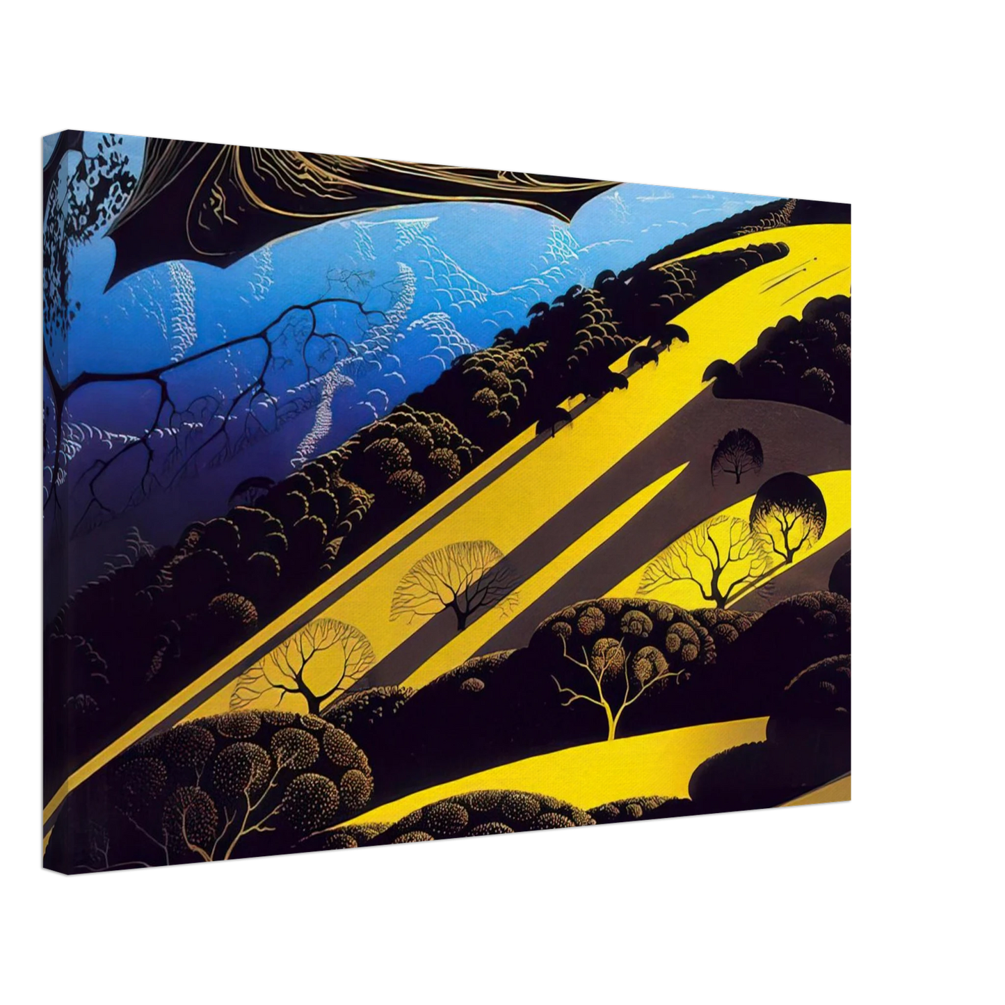 Eyvind Earle - Gaviota Pass Canvas - 70x100 cm / 28x40 inches-canvas