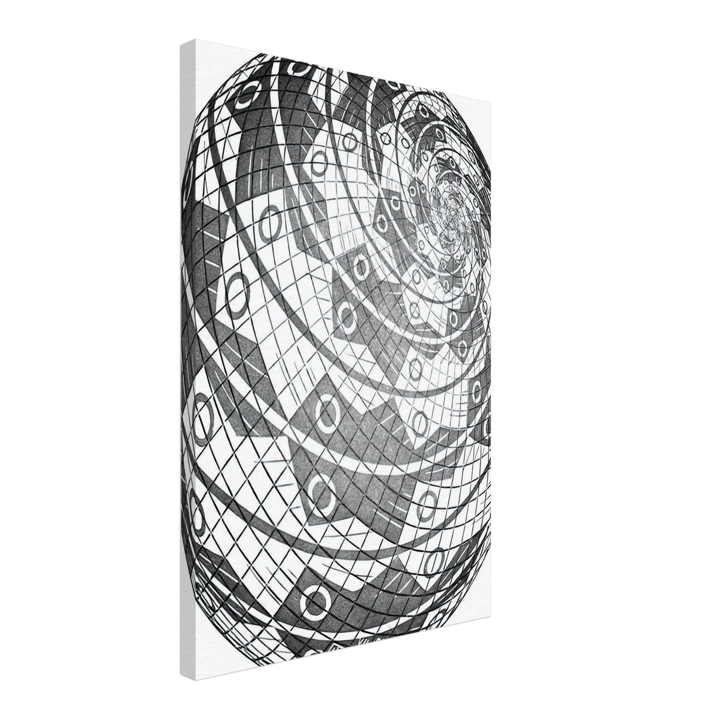 MC Escher - SPHERE SURFACE WITH FISHES Canvas - 70x100 cm / 28x40 inches-canvas