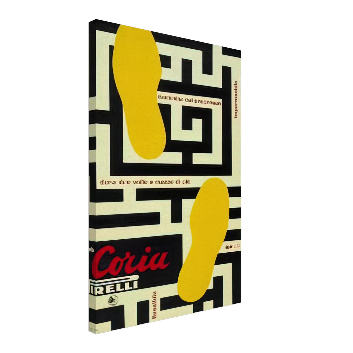 Bruno Munari - Pirelli, Suola Coria - 1953 Canvas - 70x100 cm / 28x40 inches-canvas