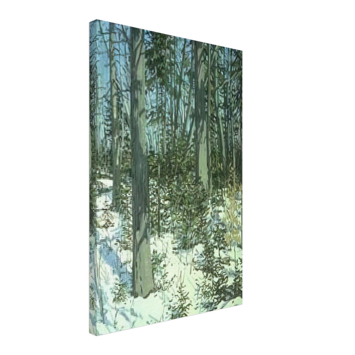 Neil Welliver - Study for Little Spruce - 1985 Canvas - 70x100 cm / 28x40 inches-canvas