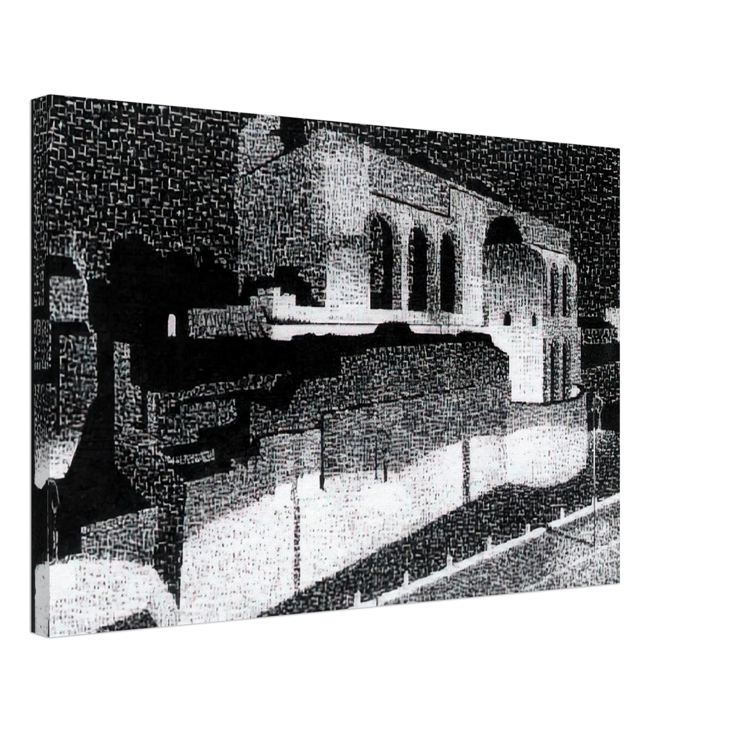 MC Escher - NOCTURNAL ROME BASILICA OF CONSTANTINE Canvas - 70x100 cm / 28x40 inches-canvas