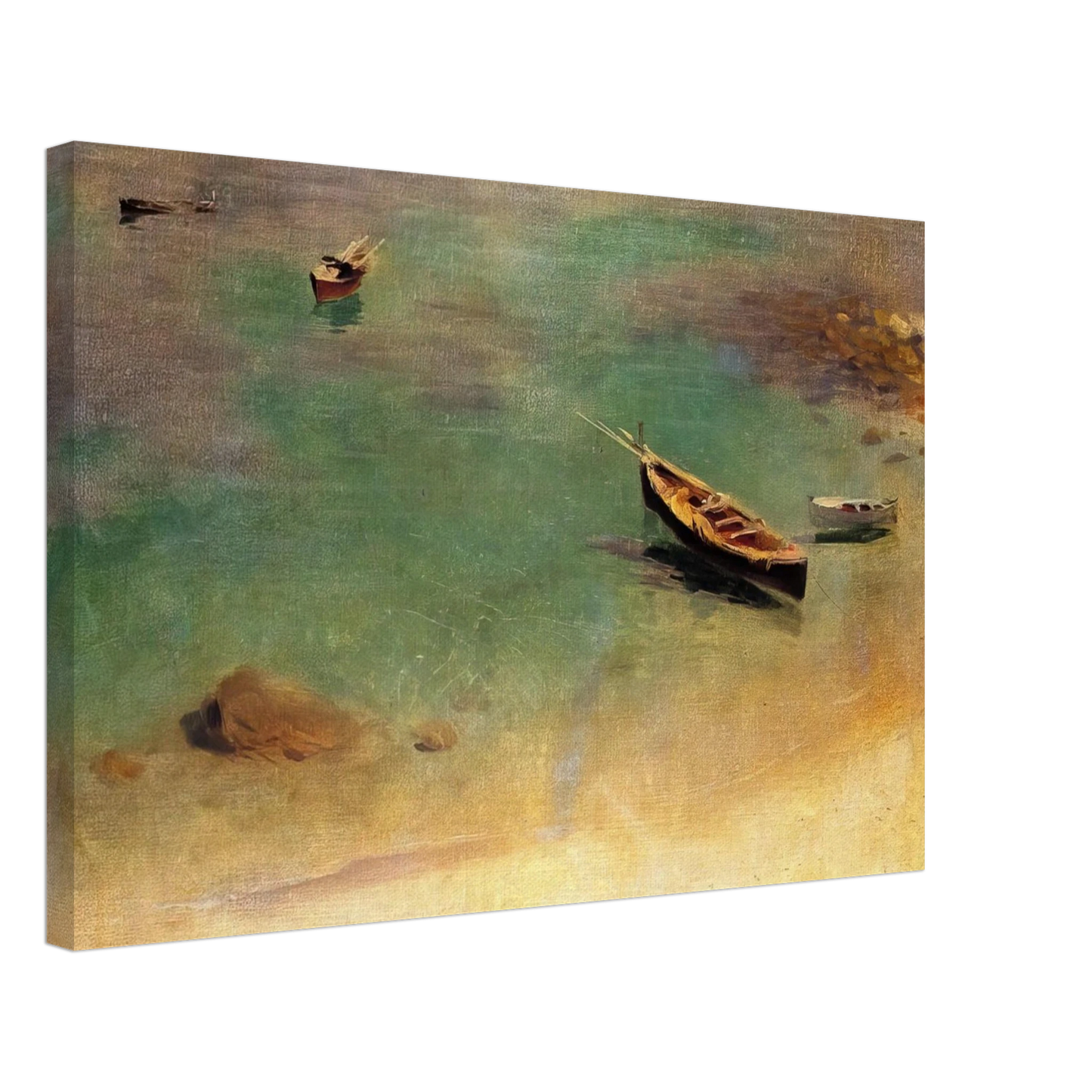 John Singer Sargent - Boat in the Waters off Capri Canvas - 40x60 cm / 16x24 inches-canvas