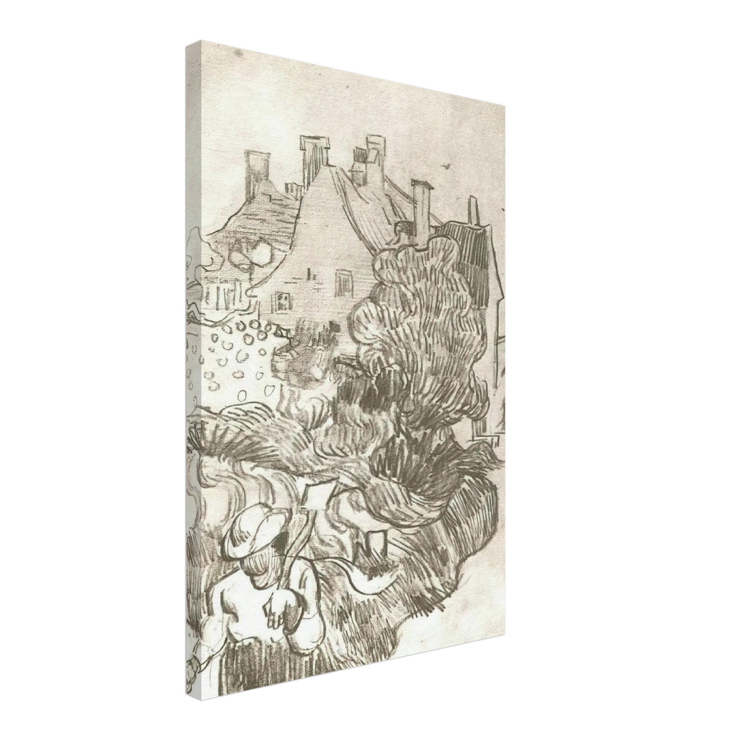 Vincent van Gogh - A House at Auvers Canvas - 70x100 cm / 28x40 inches-canvas