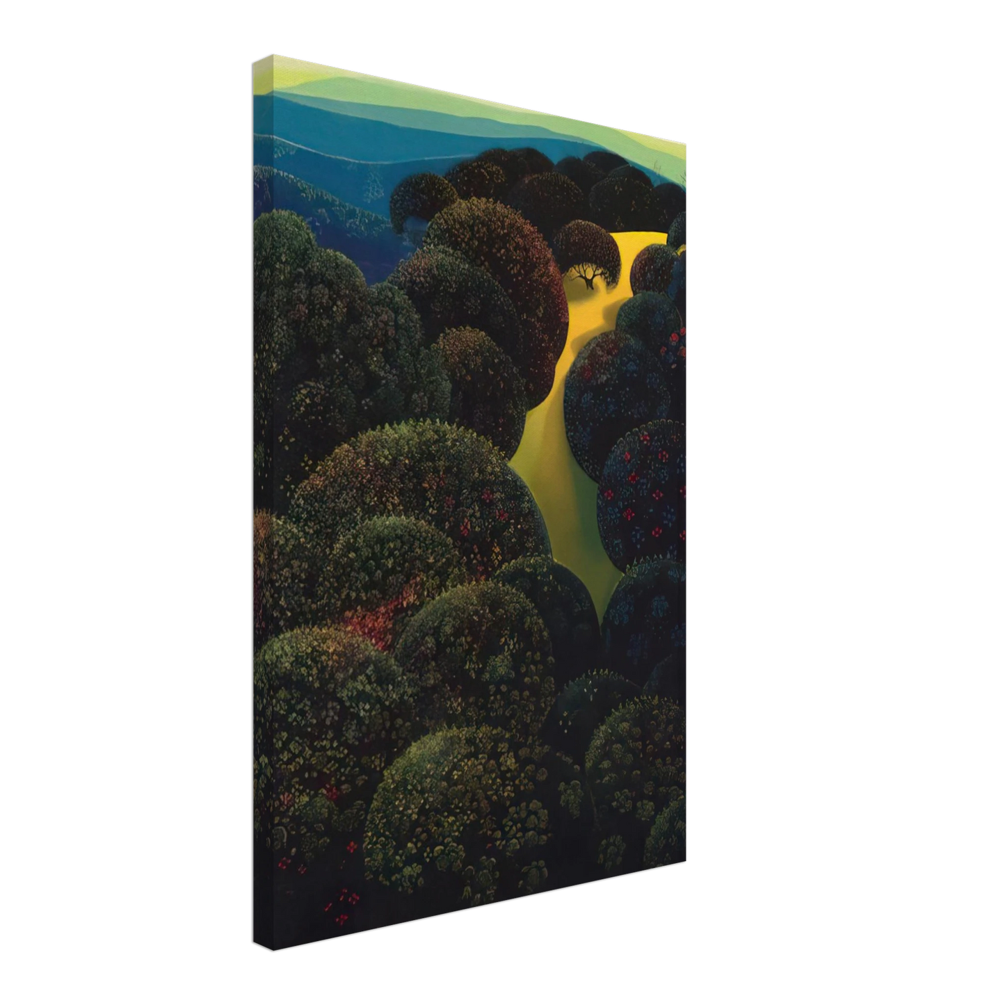Eyvind Earle - Hidden Pasture Canvas - 40x60 cm / 16x24 inches-canvas