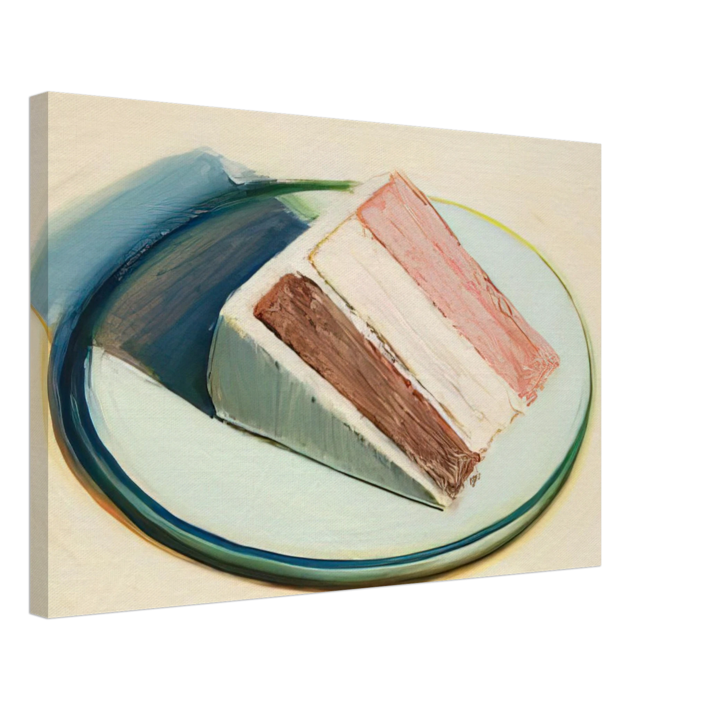 Wayne Thiebaud - Cake Slice - 1979 Canvas - 40x60 cm / 16x24 inches-canvas