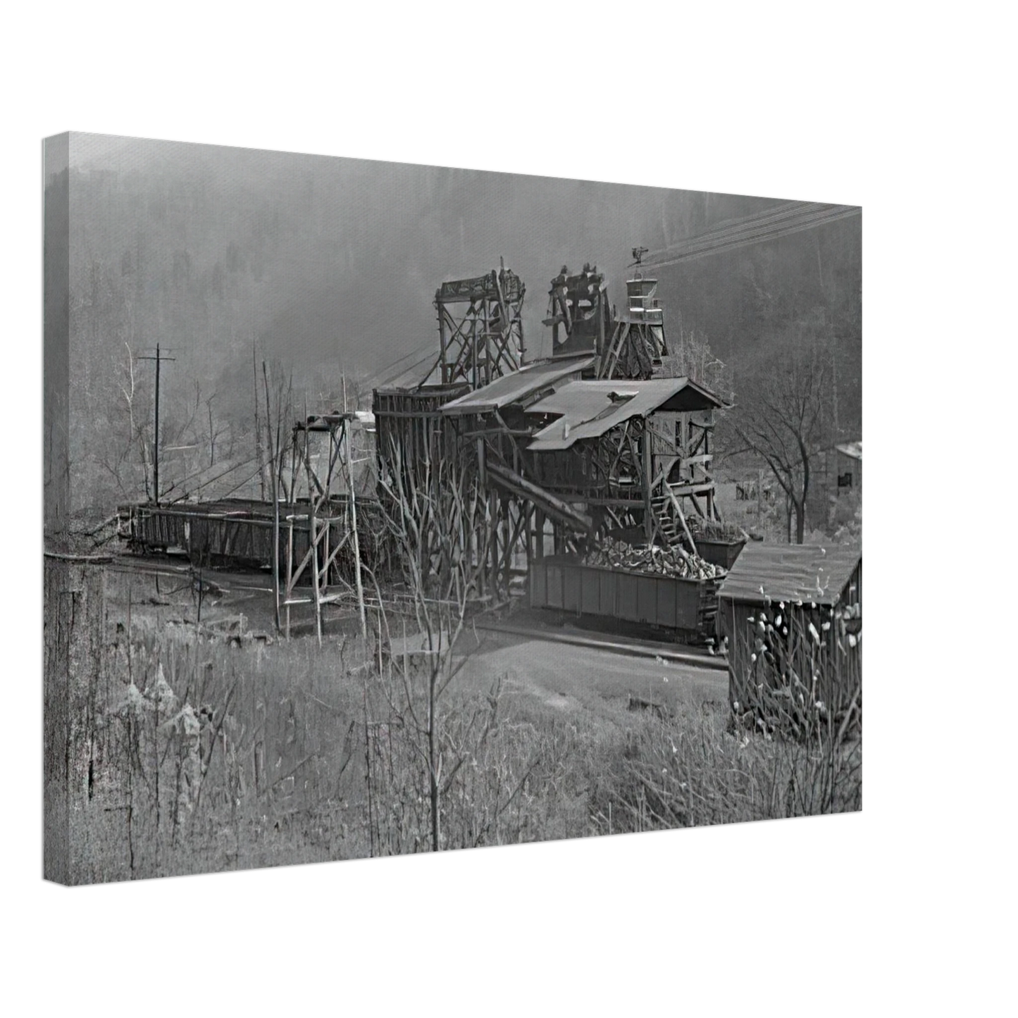 Ben Shahn - LOADING RECENTLY MINED COAL IN JENKINS 1935 Canvas - 40x60 cm / 16x24 inches-canvas