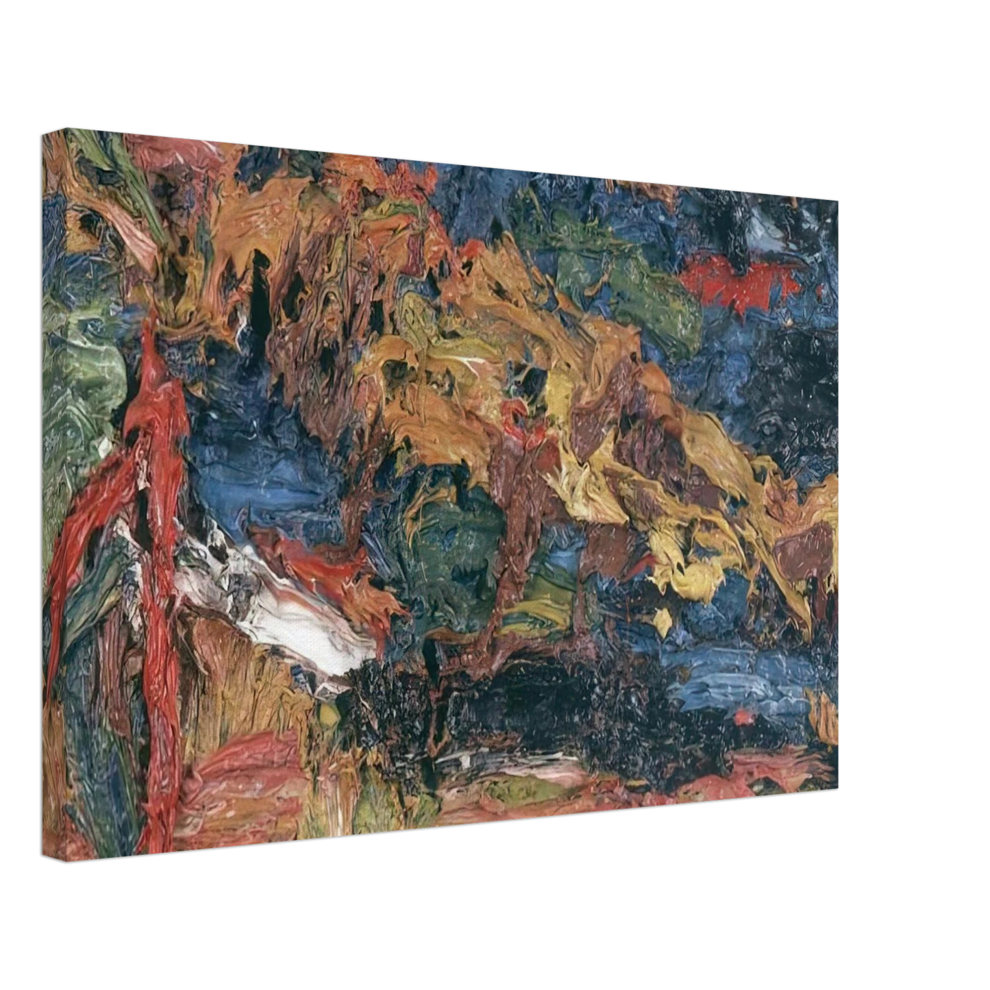 Frank Auerbach - E O W ON HER BLUE EIDERDOWN III Canvas - 70x100 cm / 28x40 inches-canvas