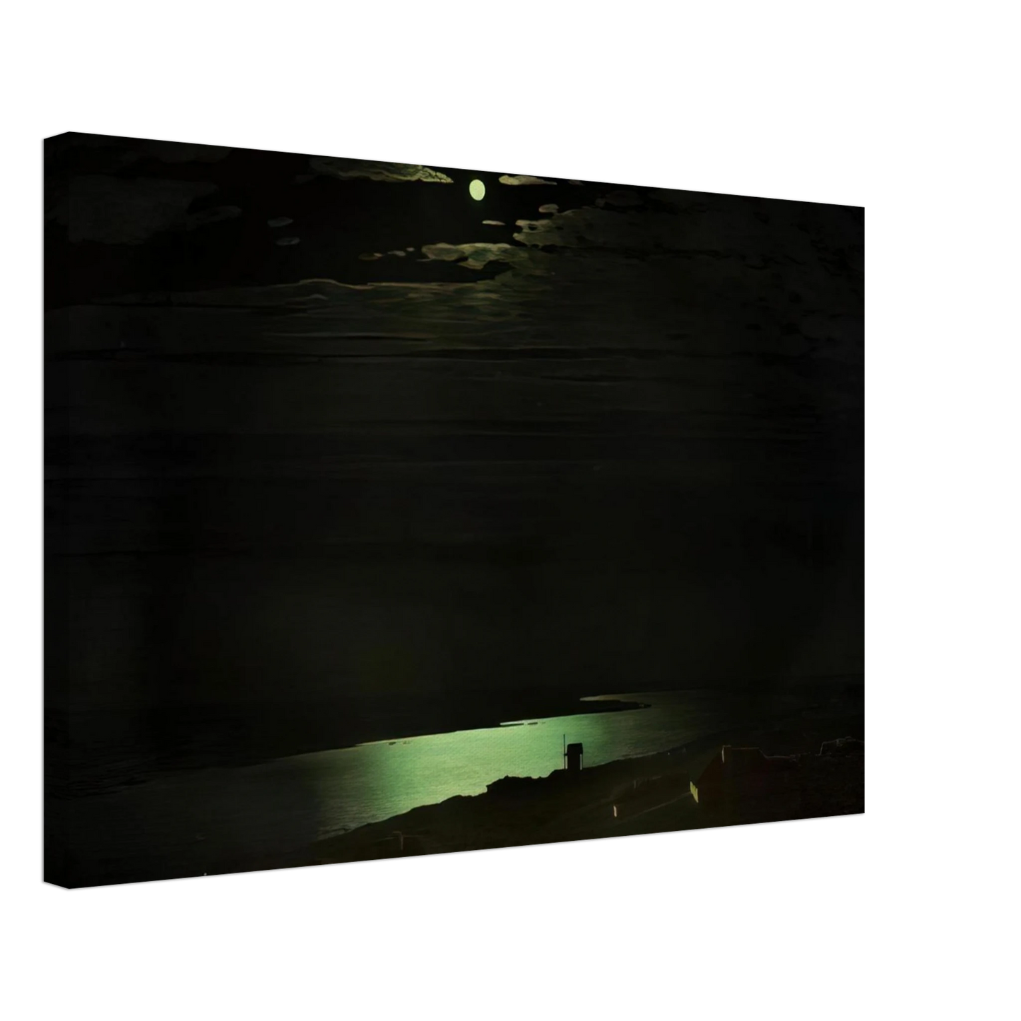 Arkhyp Kuindzhi - Moonlight Night on the Dnieper Canvas - 70x100 cm / 28x40 inches-canvas
