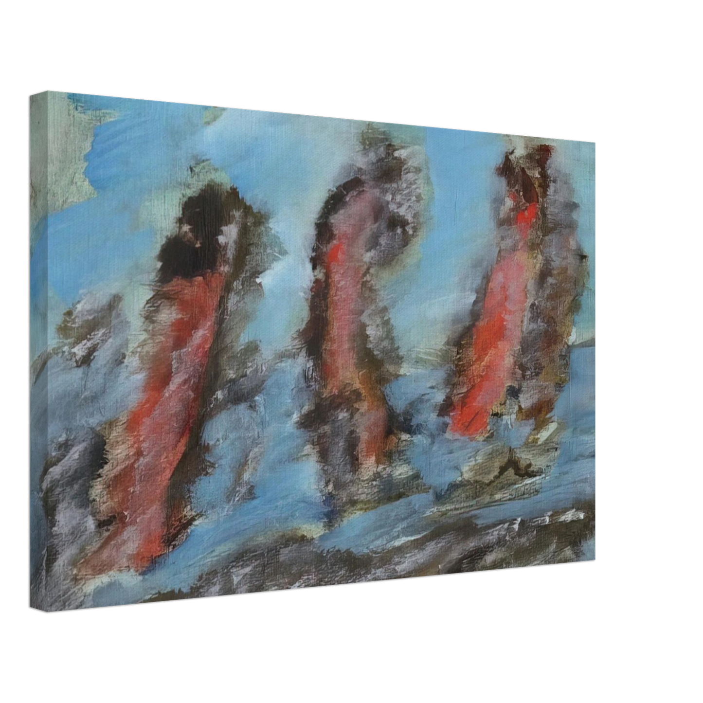 Henri Michaux - Untitled KC 505 - 1984 Canvas - 40x60 cm / 16x24 inches-canvas