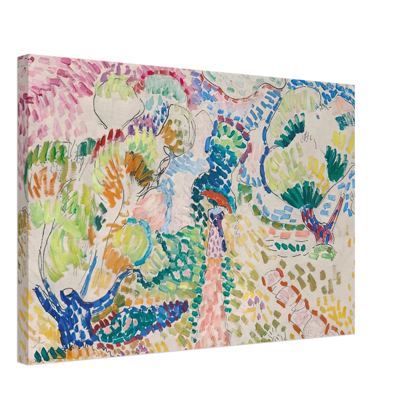 Henri Matisse - MADAME MATISSE IN THE OLIVE GROVE 1905 Canvas - 40x60 cm / 16x24 inches-canvas