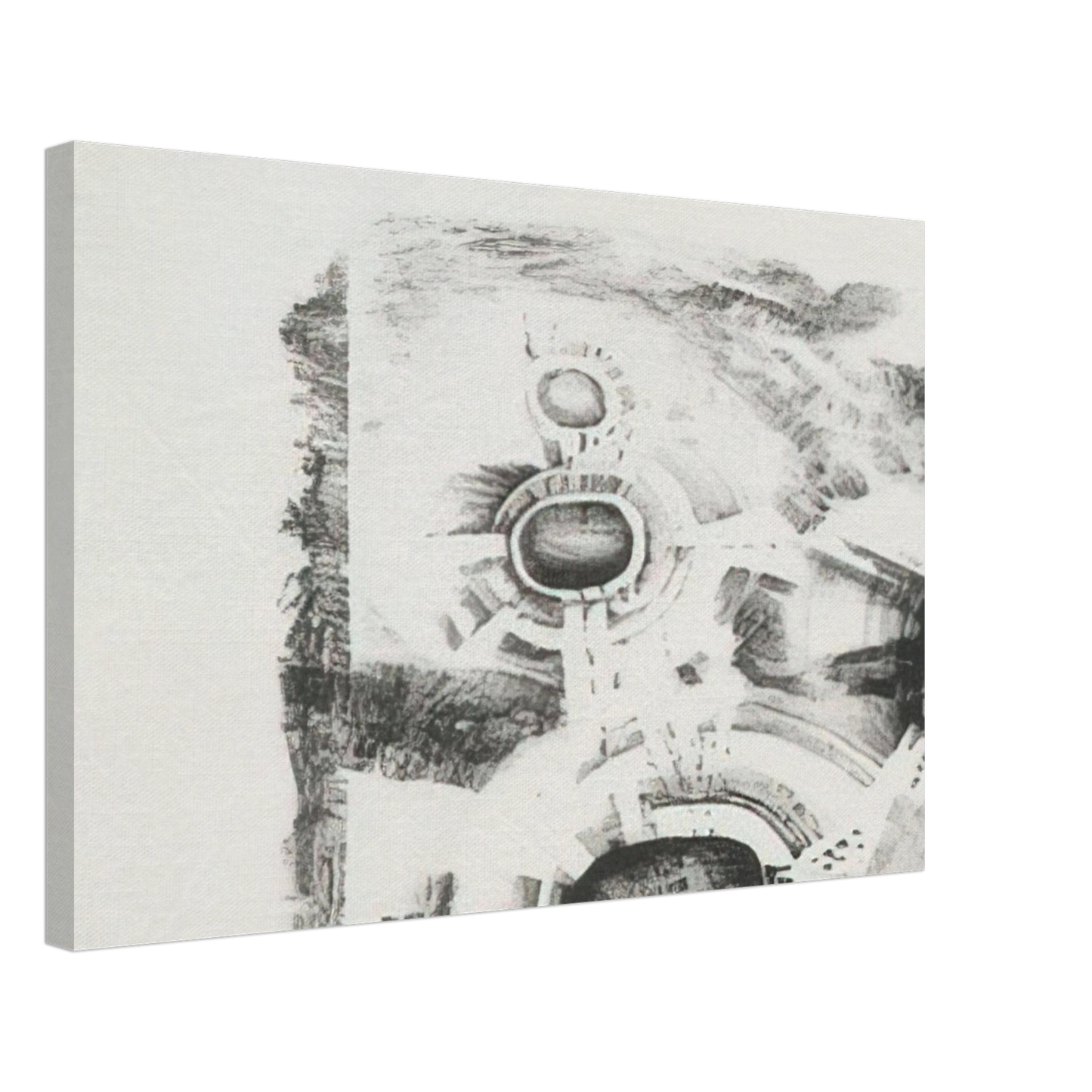 Lee Bontecou - SECOND STONE 1962 Canvas - 70x100 cm / 28x40 inches-canvas