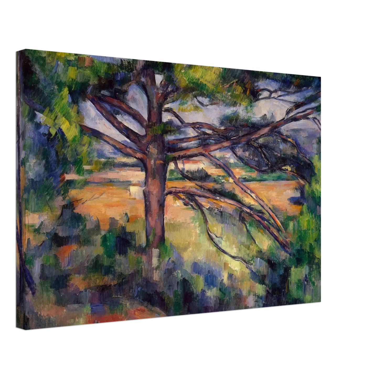 Paul Cezanne - Large Pine and Red Earth Canvas - 70x100 cm / 28x40 inches-canvas