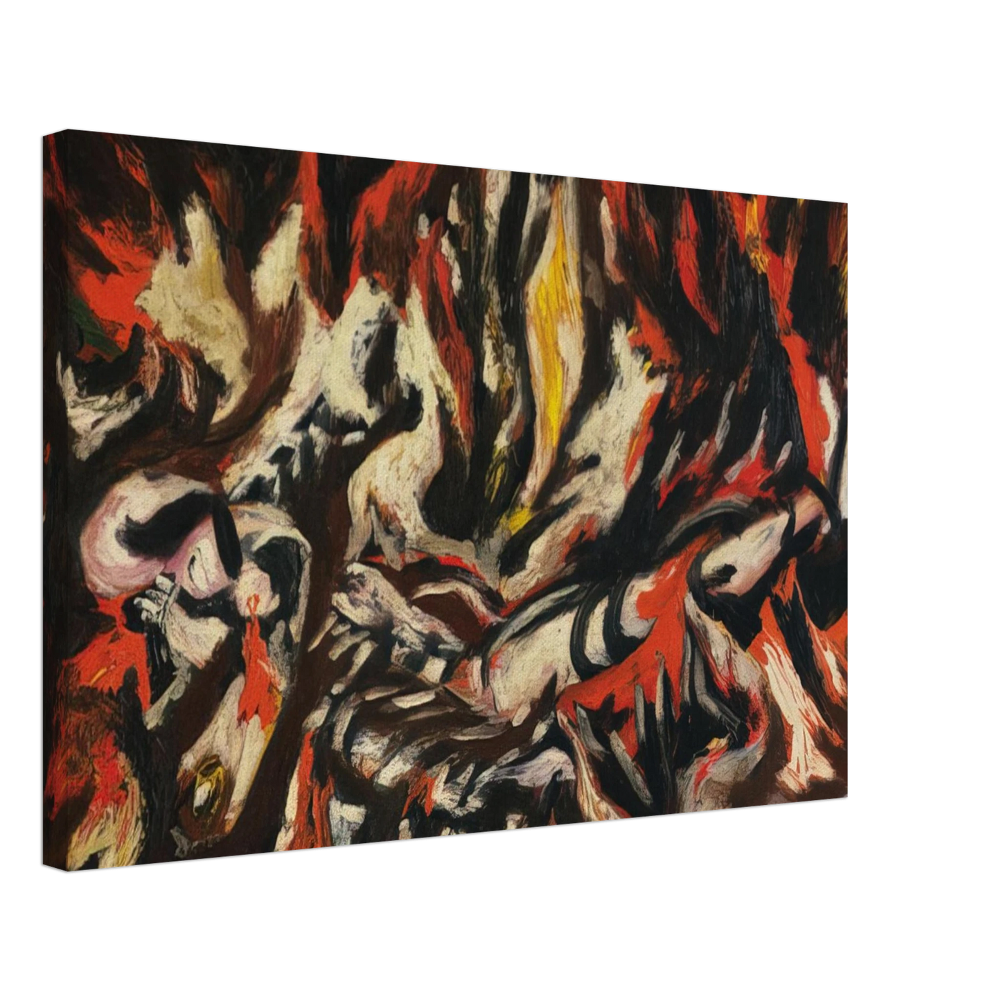 Jackson Pollock - THE FLAME 1938 Canvas - 40x60 cm / 16x24 inches-canvas
