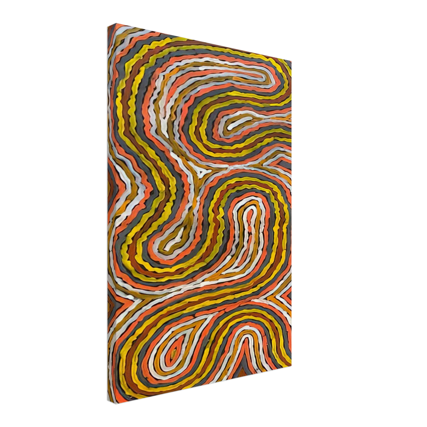 Clifford Possum Tjapaltjarri - Worm Dreaming Napperby - 1996 Canvas - 70x100 cm / 28x40 inches-canvas