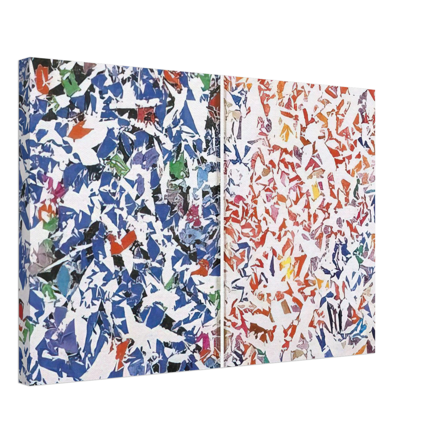 Simon Hantai - Blanc - Tachisme Canvas - 70x100 cm / 28x40 inches-canvas