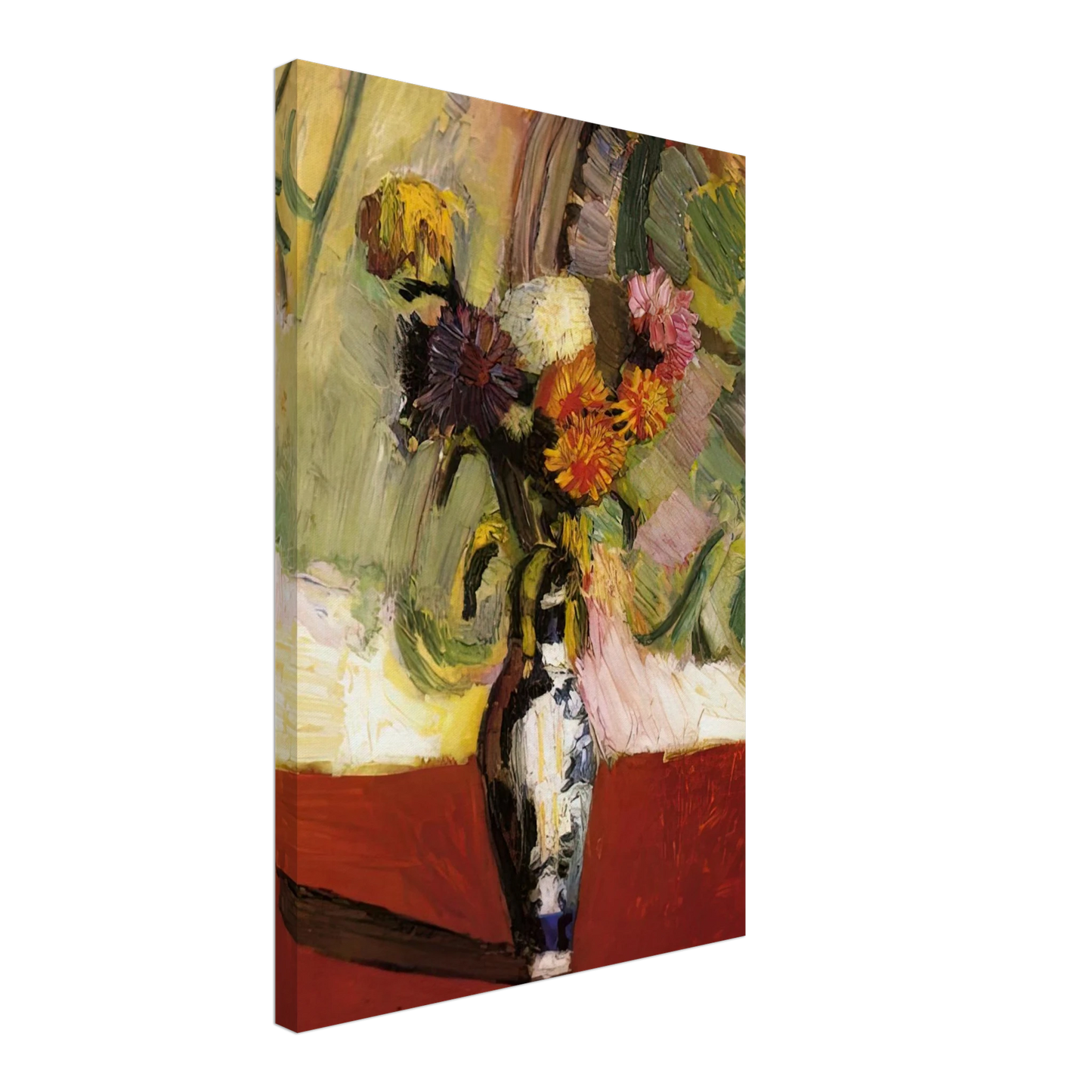 Henri Matisse - CHRYSANTHEMUMS IN A CHINESE VASE 1902 Canvas - 70x100 cm / 28x40 inches-canvas