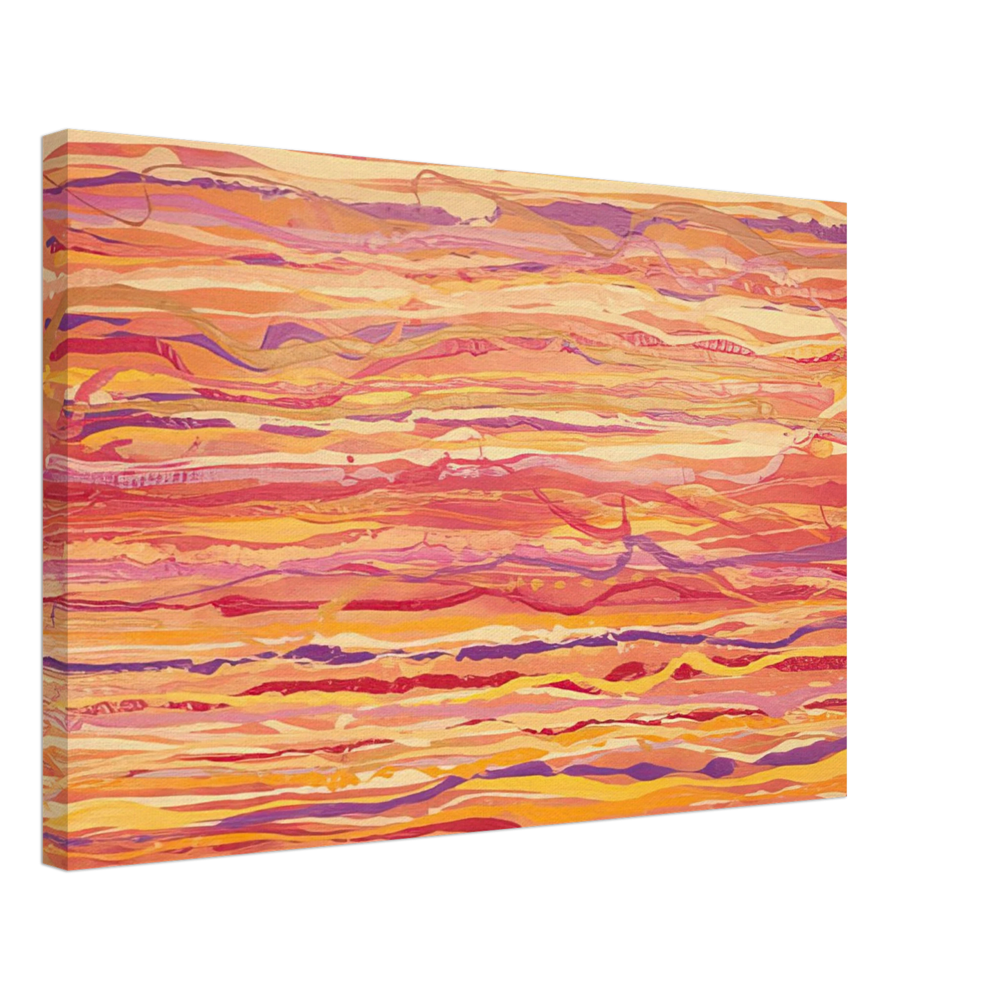 Ronnie Landfield - All Over Pour Painting - 1969 Canvas - 40x60 cm / 16x24 inches-canvas