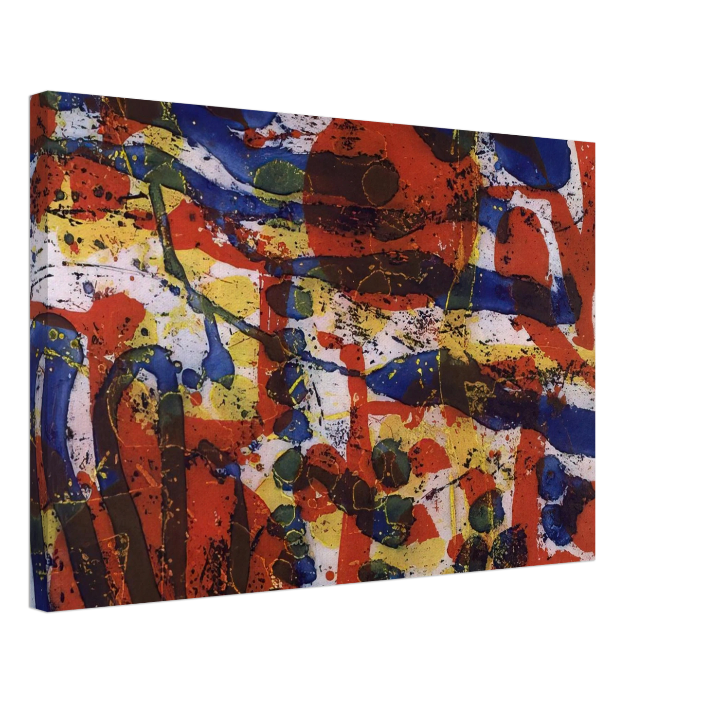 Patrick Heron - Untitled From The Brushwork Series - 1999 Canvas - 40x60 cm / 16x24 inches-canvas