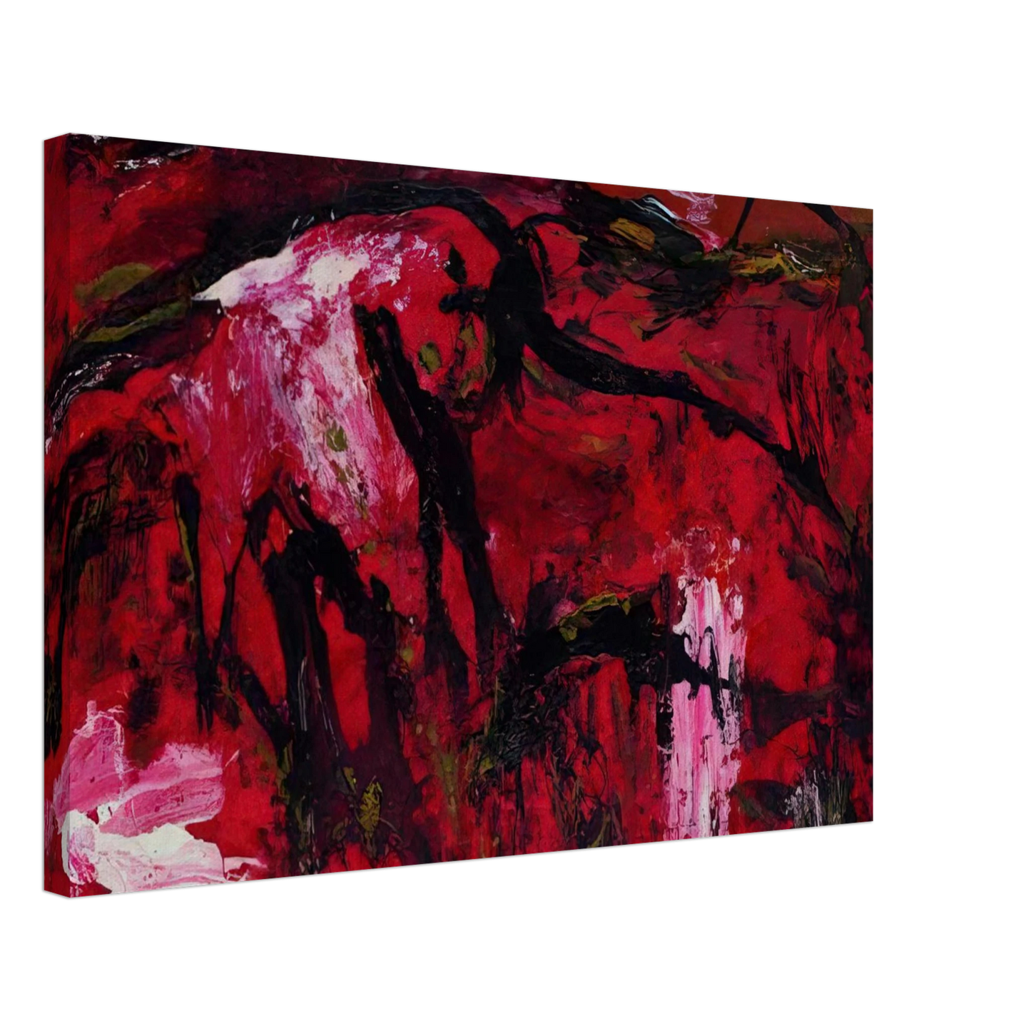 Emil Schumacher - Libusa - 1995 Canvas - 70x100 cm / 28x40 inches-canvas