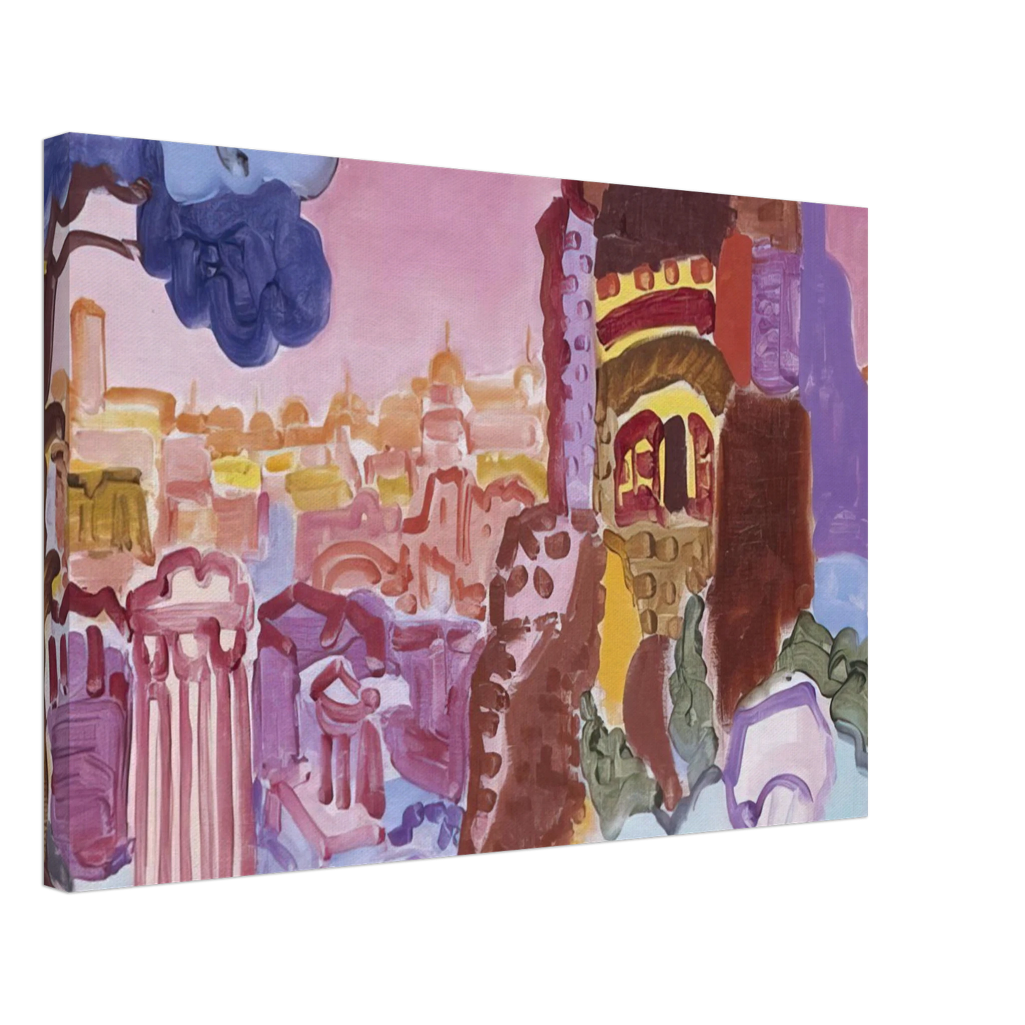 Charles Lapicque - Le Mont Palatin - 1958 Canvas - 70x100 cm / 28x40 inches-canvas