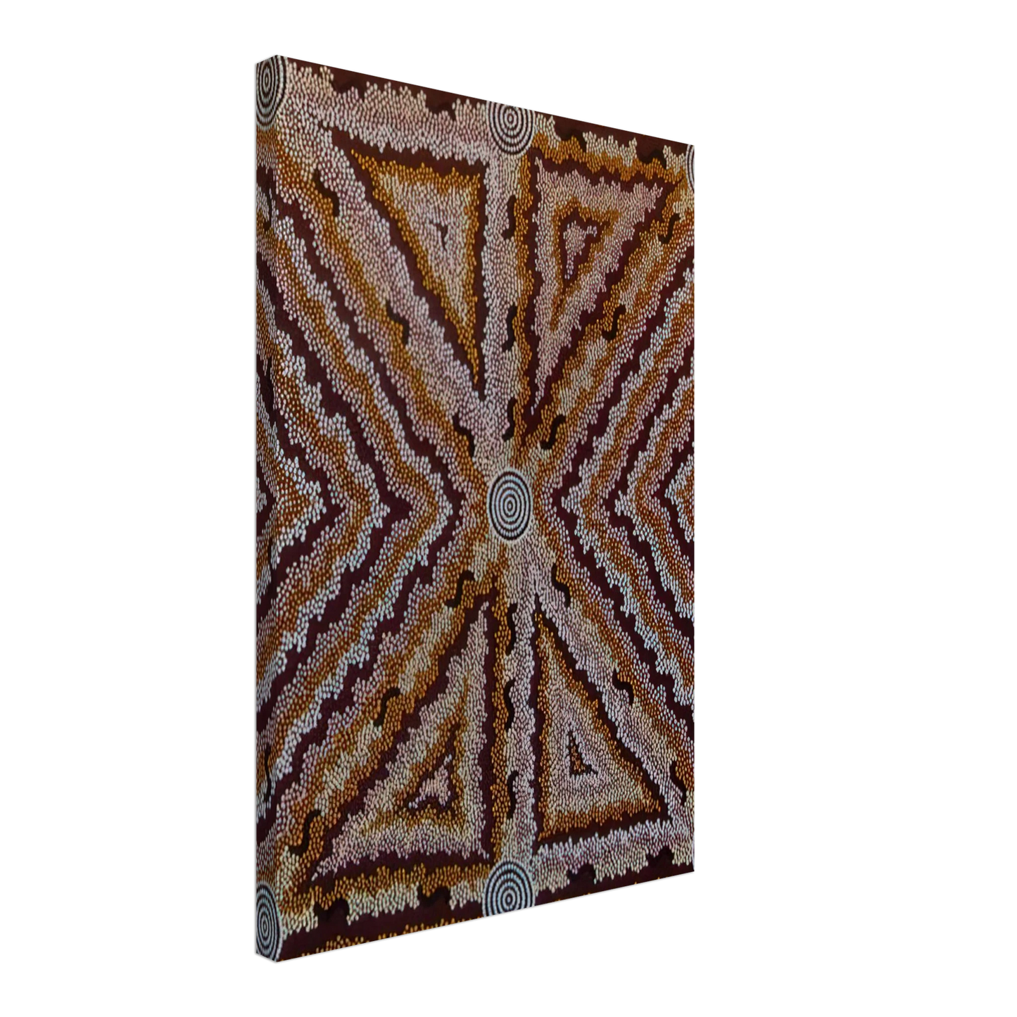 Clifford Possum Tjapaltjarri - Witchetty Grub Dreaming - 1983 Canvas - 70x100 cm / 28x40 inches-canvas