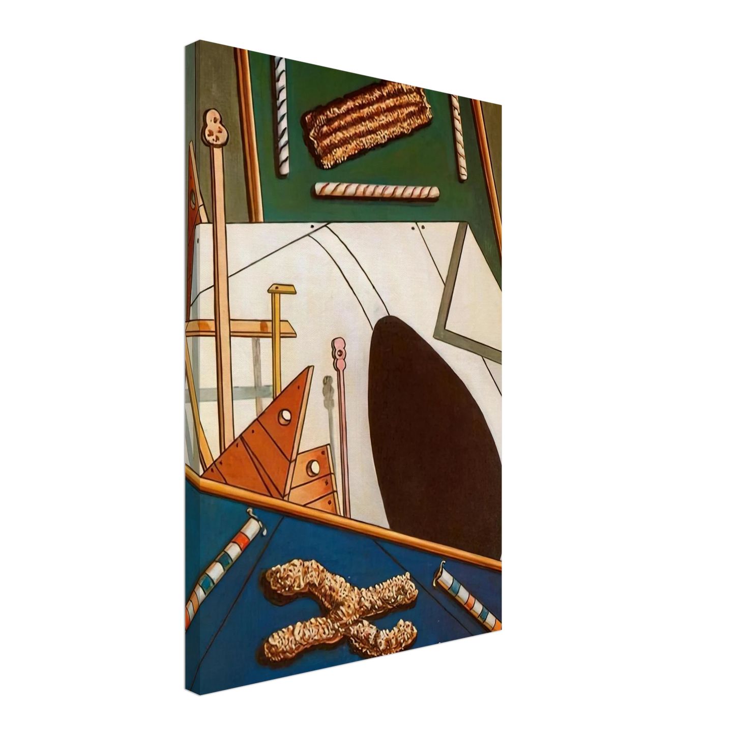 Giorgio de Chirico - METAPHYSICAL INTERIOR WITH BISCUITS Canvas - 70x100 cm / 28x40 inches-canvas